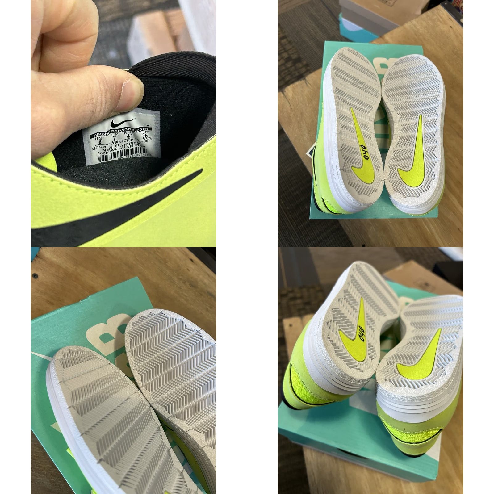 Vintage Nike SB Lunar Oneshot Volt/Black Sneaker 631044-700 US Men’s 8 DS Brand New In Box With Marks As Is Size US 7 / EU 40 - 9 Thumbnail