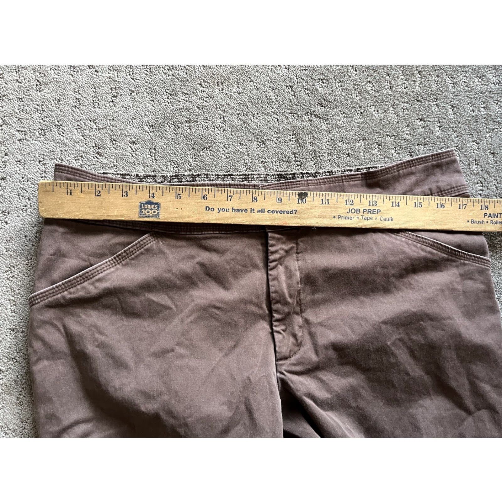 Lee Lee Natural Straight Leg Pants Women's 34x30 Brown Just Below the Waist Actual Size 24" / US 00 / IT 34 - 6 Thumbnail