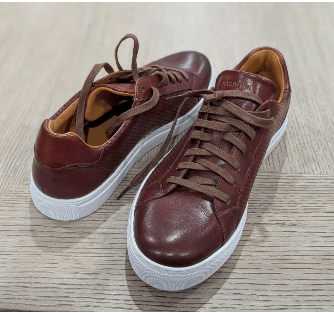 Magnanni Magnanni "Ashley" Leather Sneakers Cognac US 11.5 Size US 11.5 / EU 44-45 - 7 Thumbnail