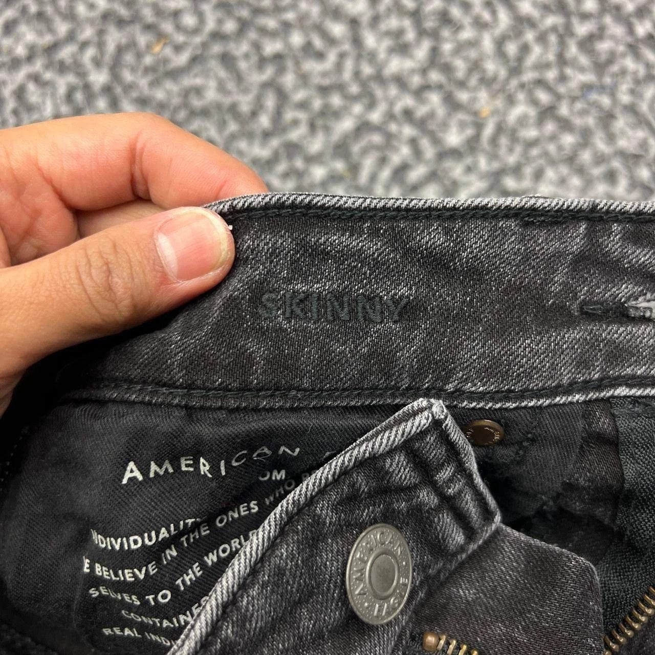 American Eagle Outfitters American Eagle Airflex Jeans Women 26x28 Faded Skinny Denim Size 26" / US 2 / IT 38 - 7 Thumbnail