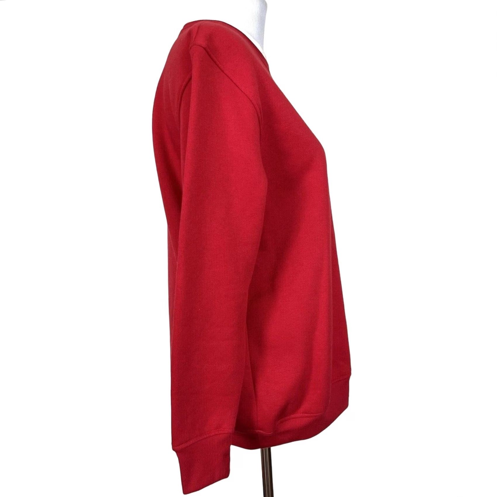 Vintage VINTAGE Bobbie Brooks Christmas Embroidered Sweatshirt Red Pullover Sz S Womens Crew Neck Long Sleeve Pullover 90s Decade Holiday Size S / US 4 / IT 40 - 6 Thumbnail