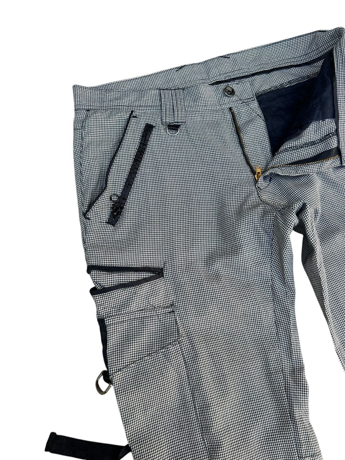 Nicole Club Nicole Hideaways Japan Houndstooth Cargo Flare Trouser Pant Size US 30 / EU 46 - 6 Thumbnail