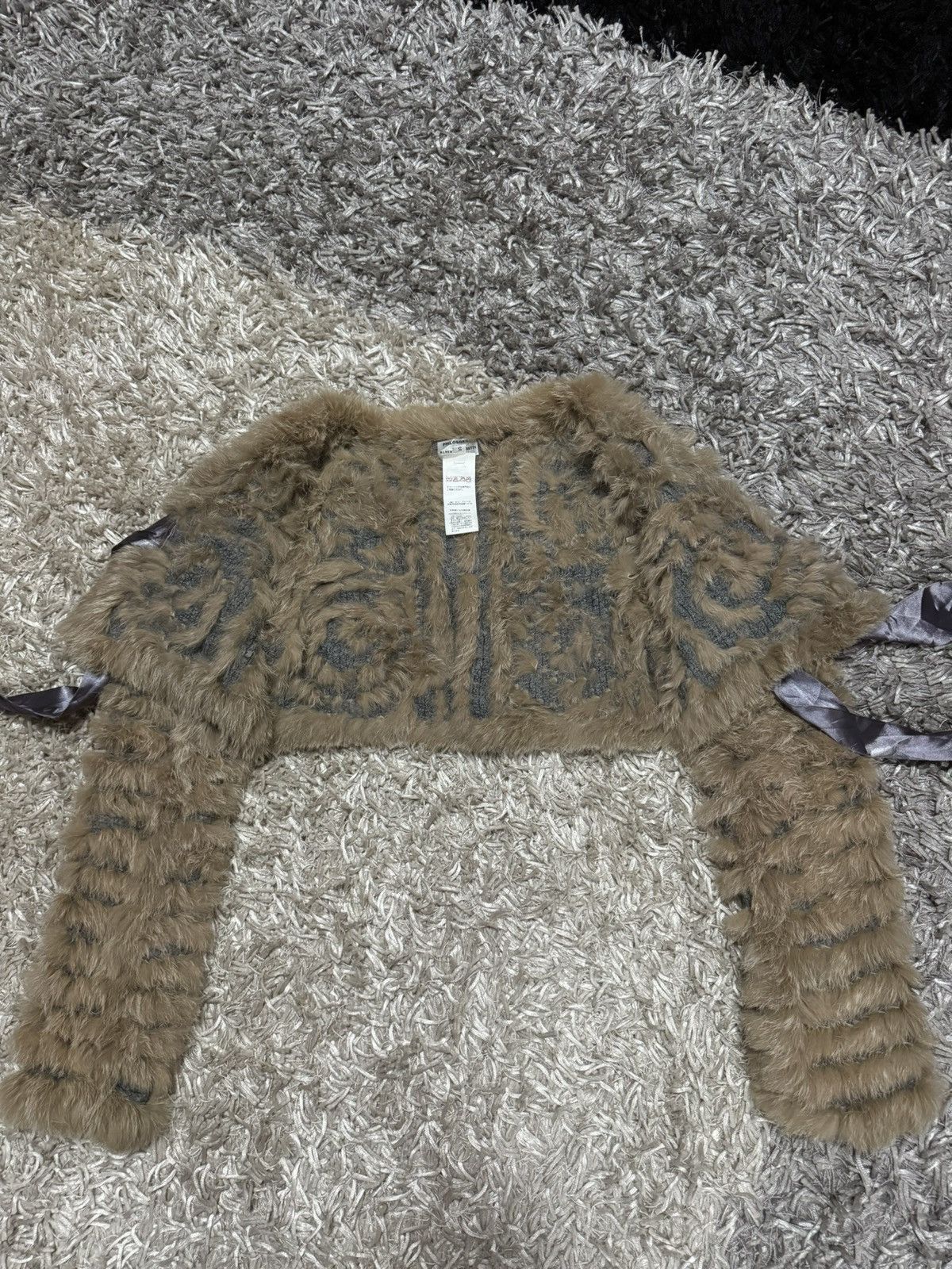Alberta Ferretti PHILOSOPHY JACKET FUR CROPPER ITALY Size S / US 4 / IT 40 - 5 Thumbnail
