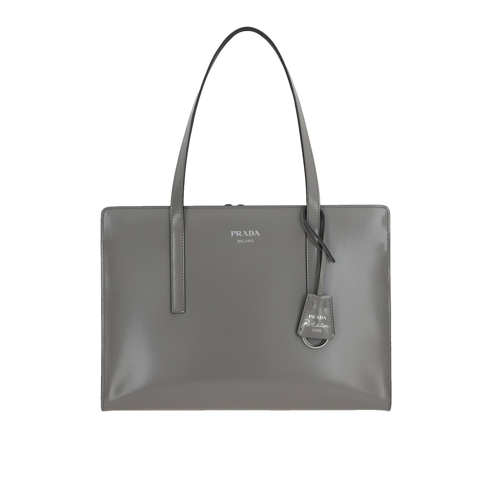 Prada PRADA Re-Edition 1995 Medium Marble Gray Leather Top Handle Size ONE SIZE - 1 Thumbnail