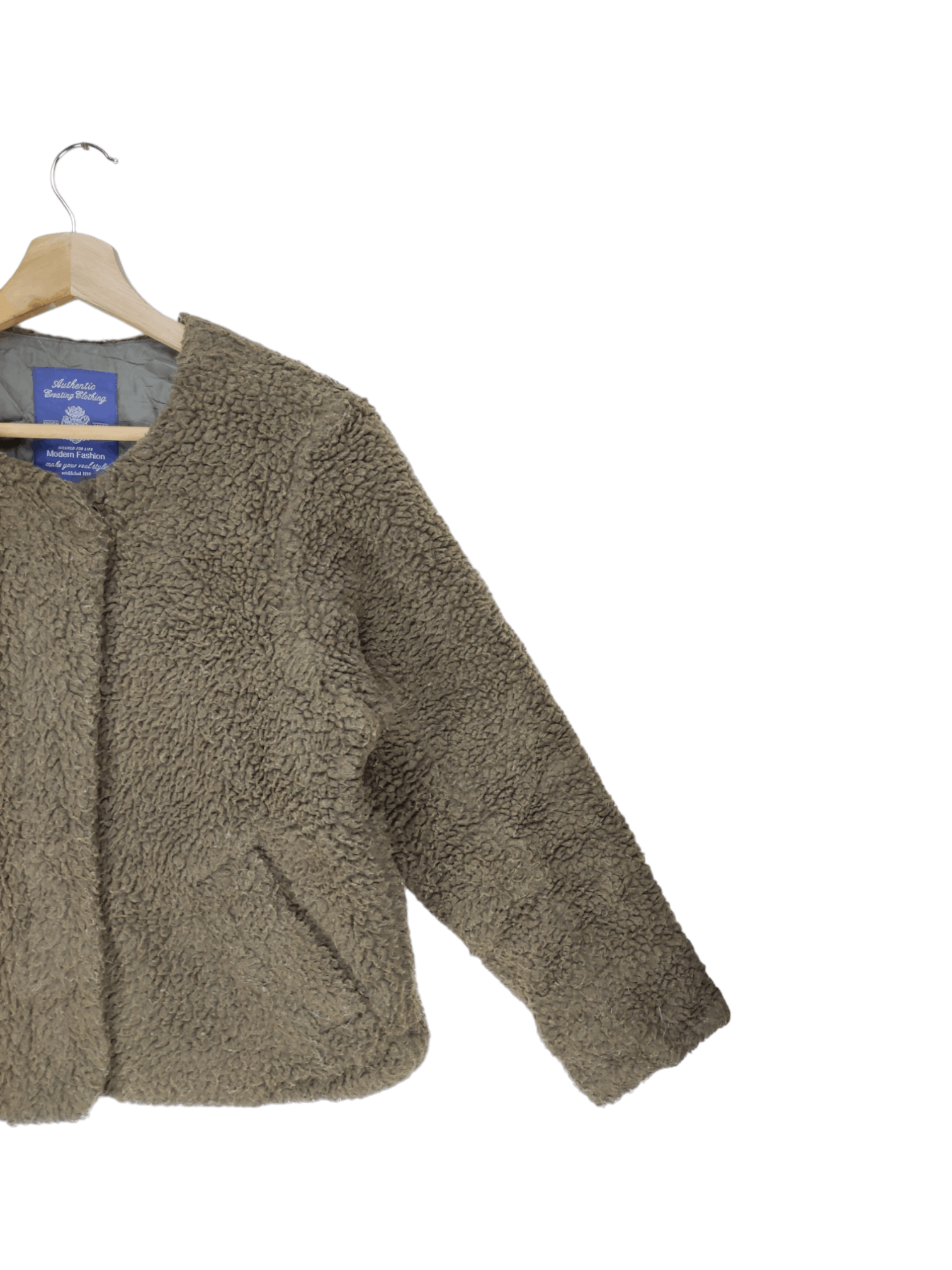 Vintage Steals🔥Vintage Cropped Cardigan Sherpa Jacket by Union Made Size M / US 6-8 / IT 42-44 - 6 Thumbnail