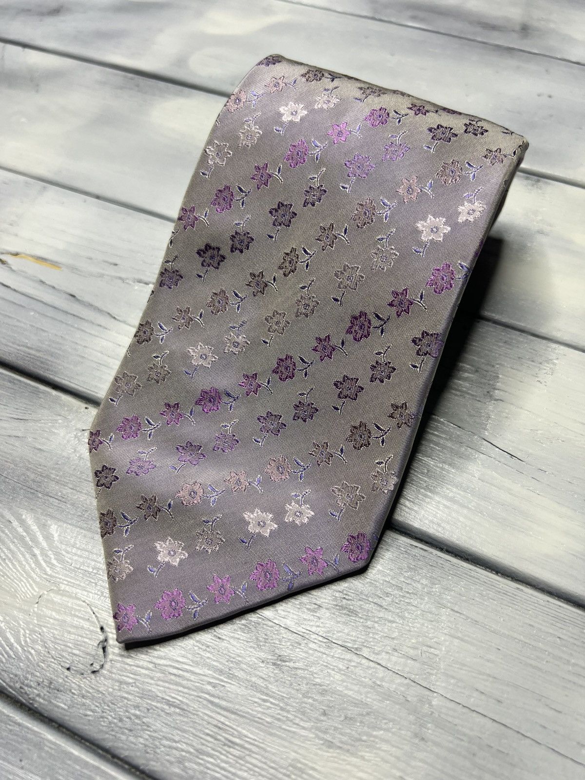 Kenzo Rare Luxury Tie Kenzo Flowers Size ONE SIZE - 1 Thumbnail