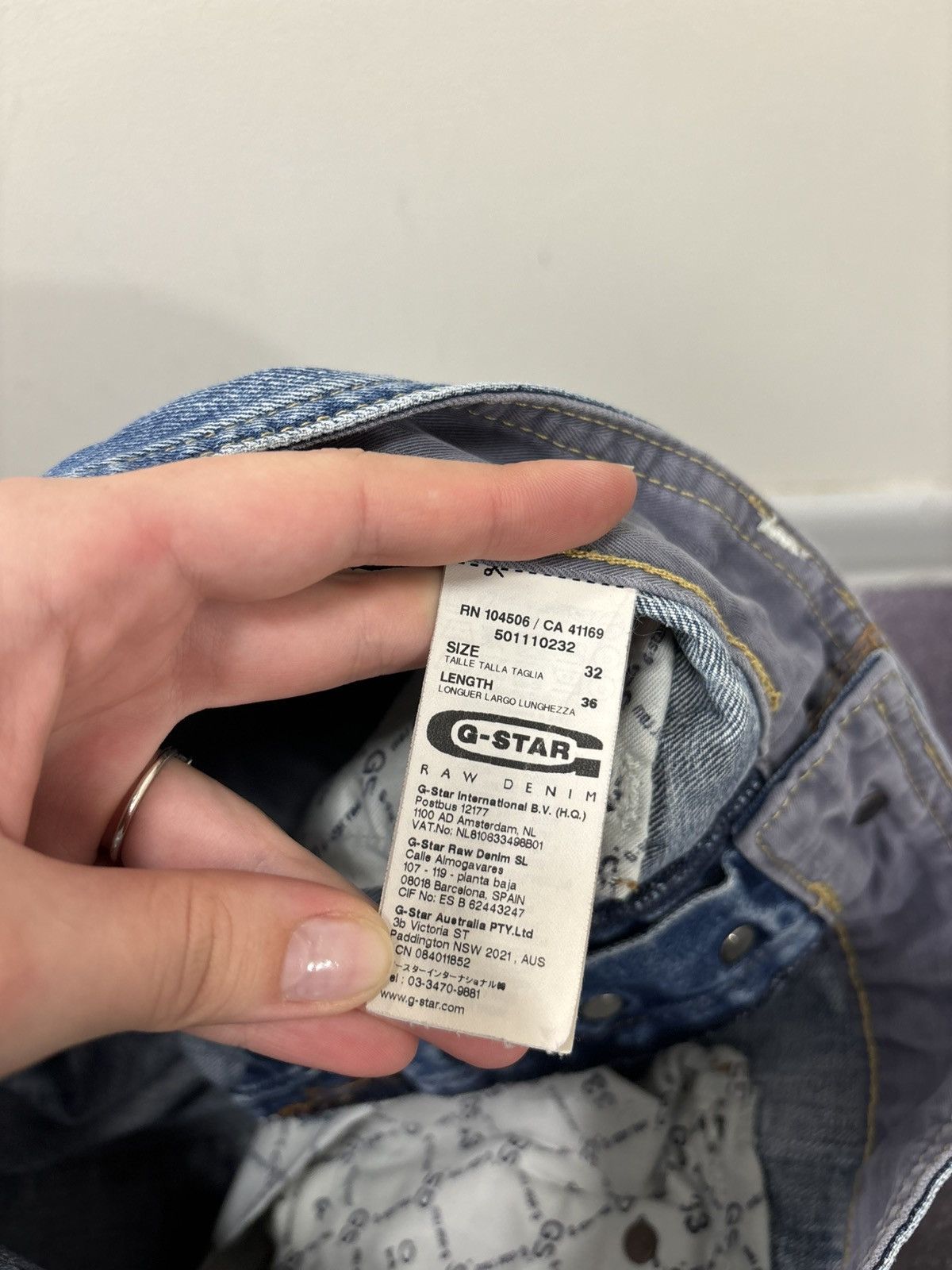 G-Star Vintage G-Star Raw Y2K Faded Blue Avant Garde Denim Jeans Size US 32 / EU 48 - 9 Thumbnail