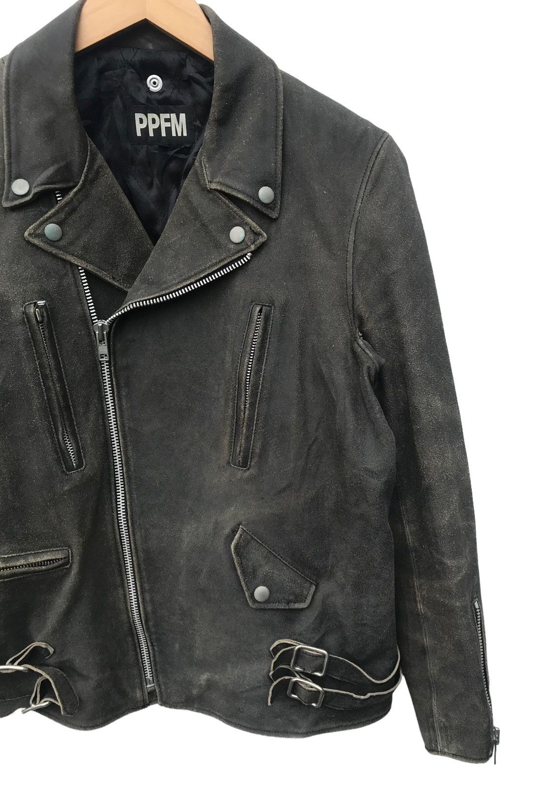 PPFM PPFM Double Collar Biker Rockabilly Leather Jacket Size US M / EU 48-50 / 2 - 6 Thumbnail