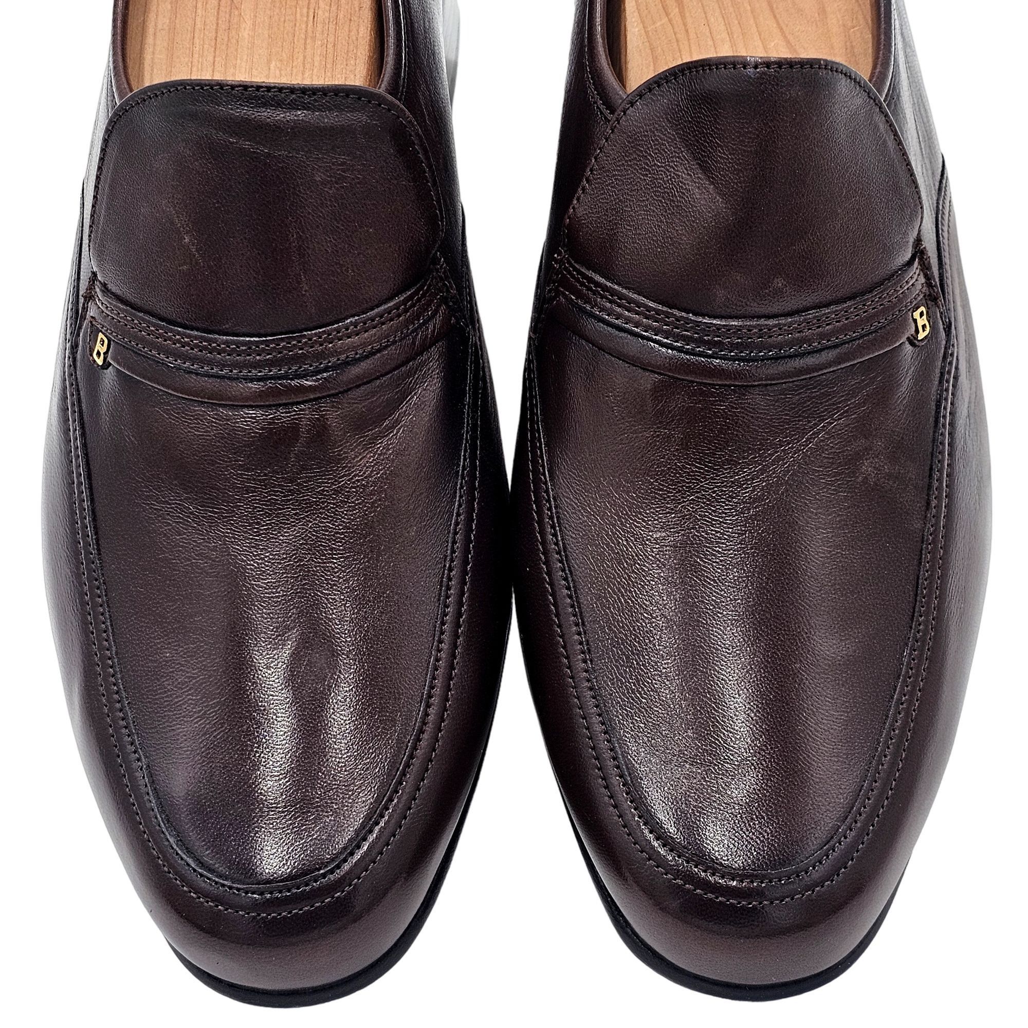 Bally NEW Vintage Bally Men 6.5E Brown Calfskin Leather Dress Shoe Size US 6.5 / EU 39-40 - 3 Thumbnail