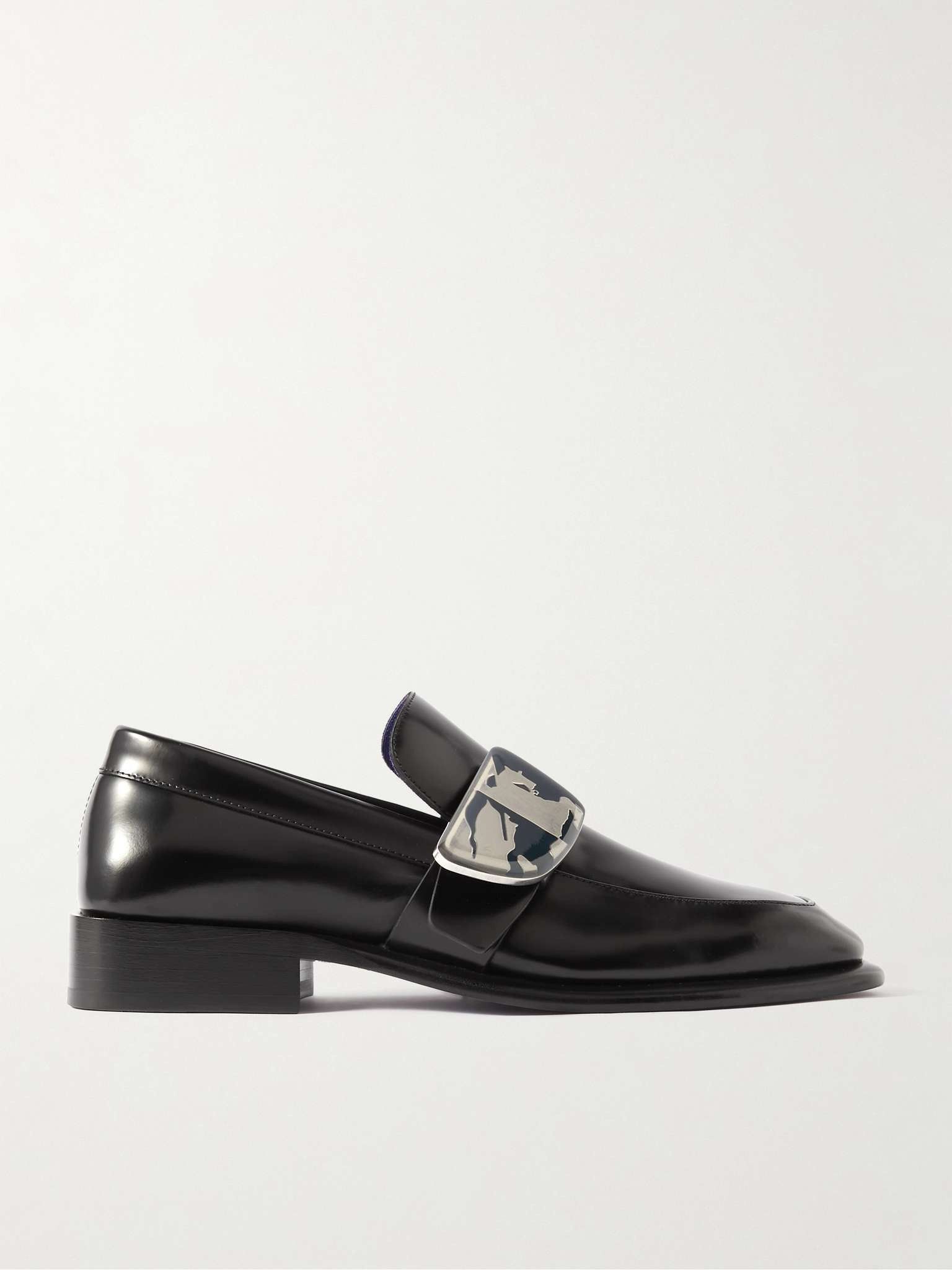 Burberry o1w1db10125 Leather Shield Loafers in Black Size US 8 / EU 41 - 1 Thumbnail
