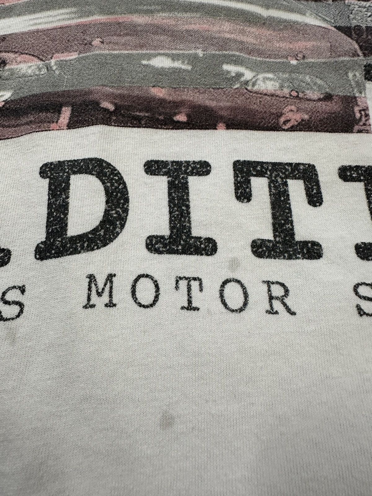 NASCAR Vintage 90s Las Vegas Motor Speedway USA Flag Racing T-Shirt Size US L / EU 52-54 / 3 - 6 Thumbnail