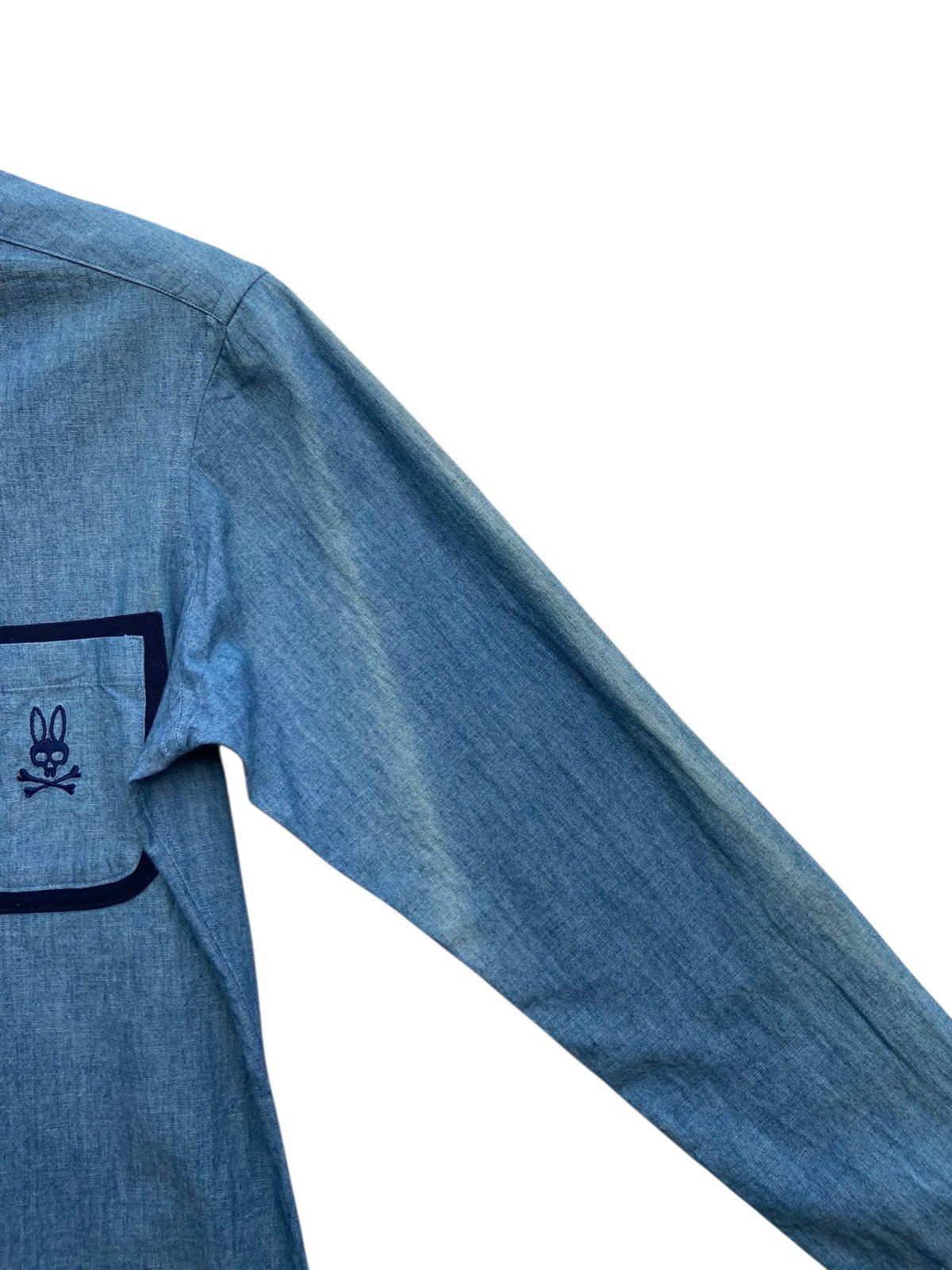 Psycho Bunny Psycho Bunny With Logo Chambray Style Sun Faded Shirt Size US S / EU 44-46 / 1 - 3 Thumbnail