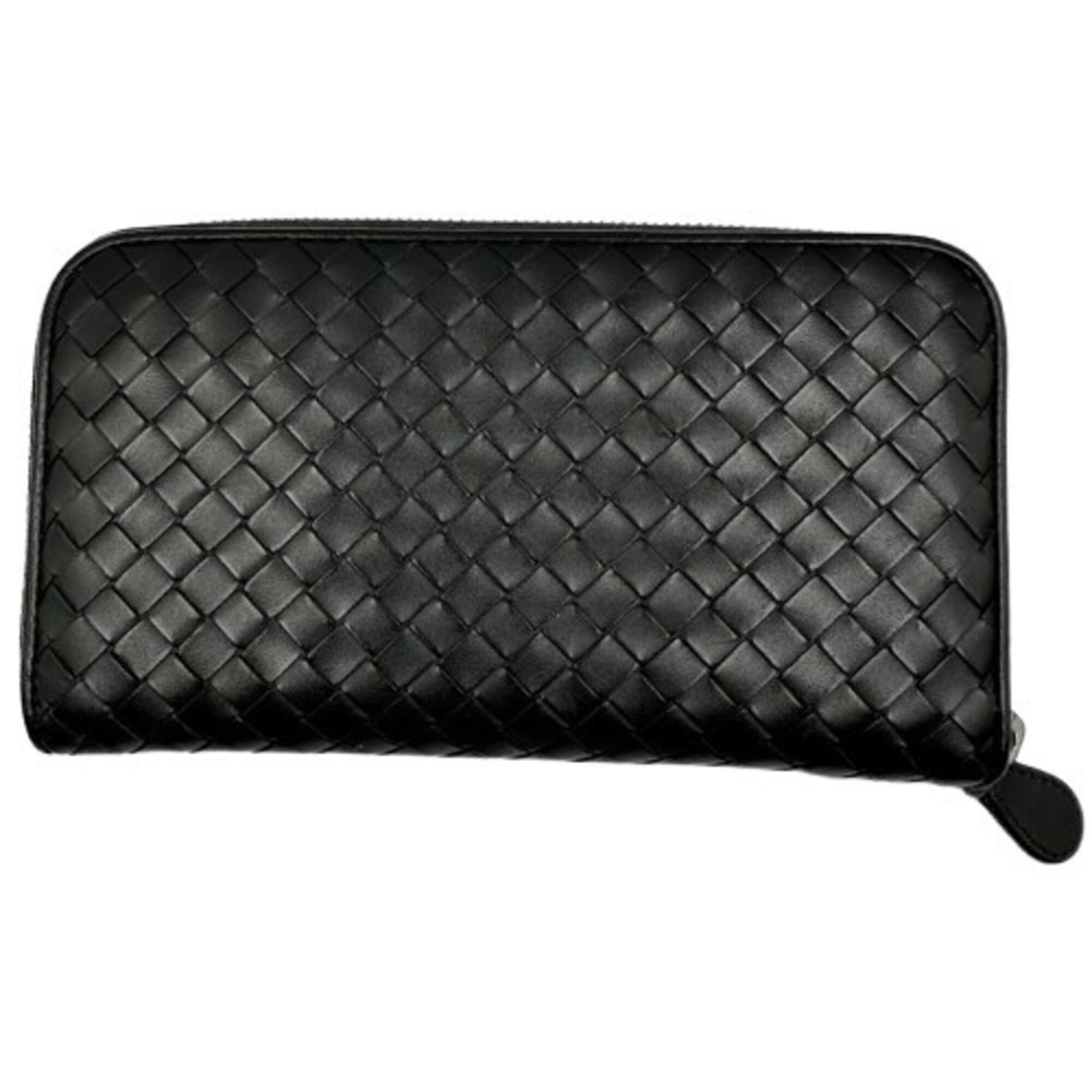 Bottega Veneta BOTTEGA VENETA Zippy Wallet Long Leather Intrecciato Black Size ONE SIZE - 1 Thumbnail