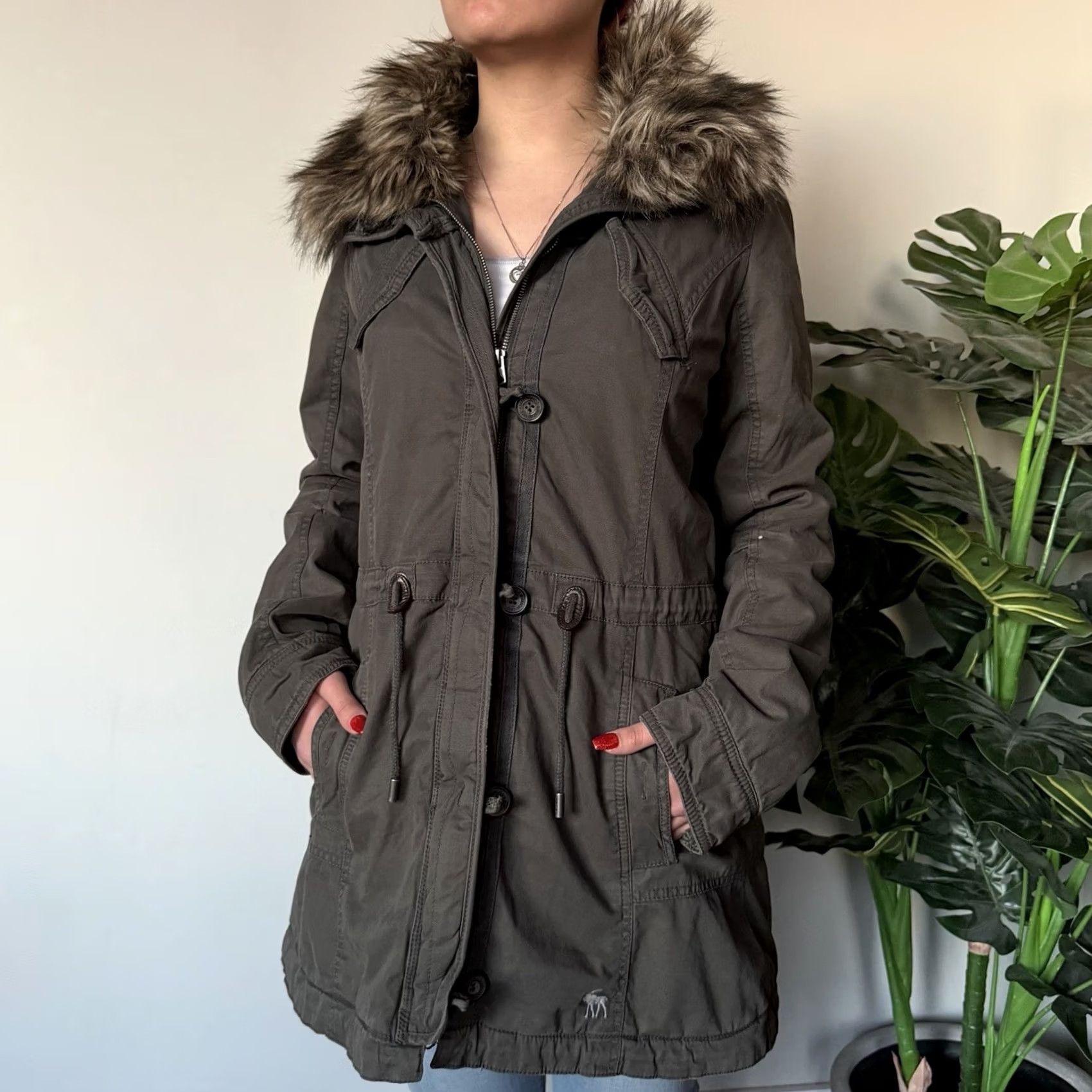 Abercrombie & Fitch VINTAGE ABERCROMBIE & FITCH Parka Coat Lined Fur Collard Winter Y2K Womans Large Size US L / EU 52-54 / 3 - 2 Thumbnail