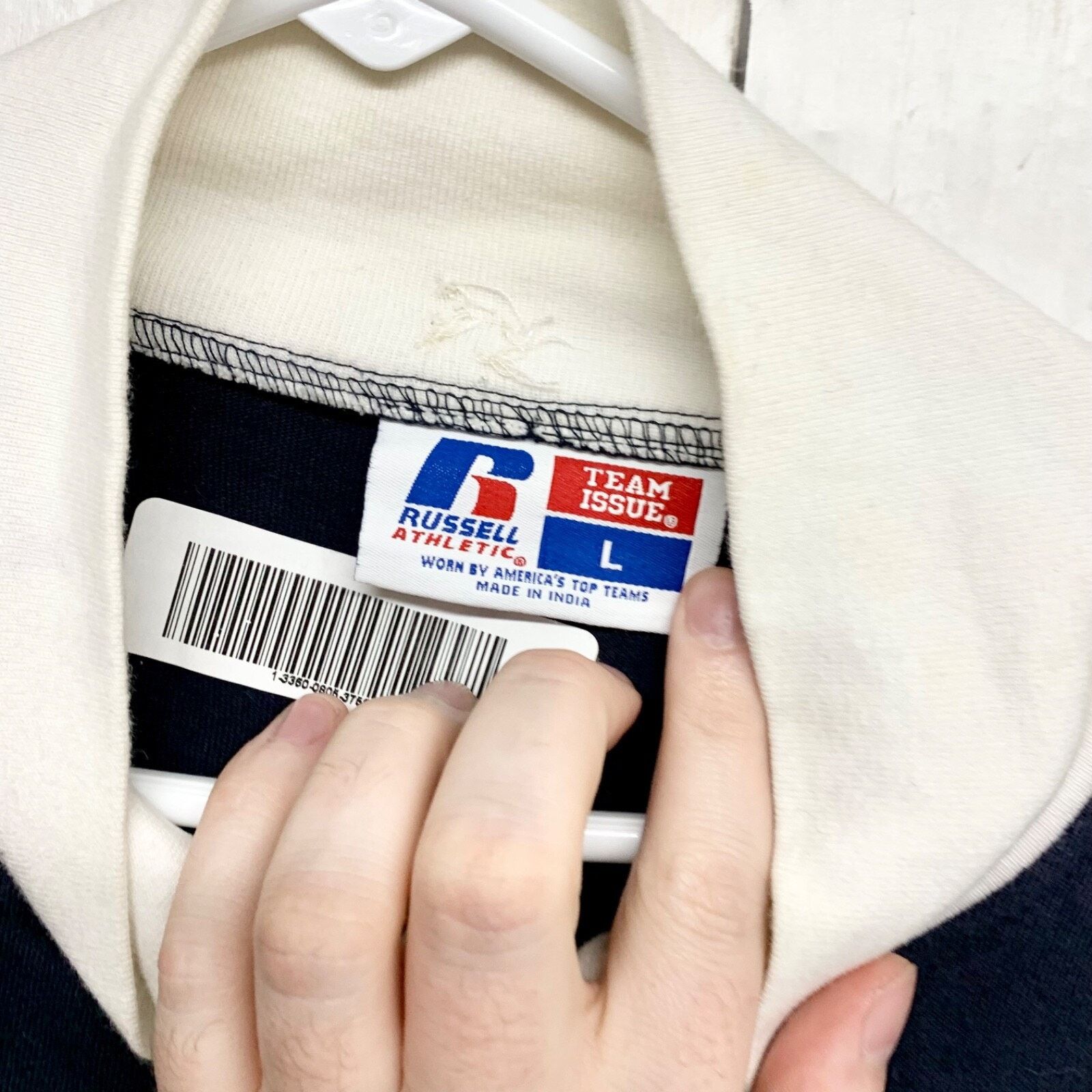 Russell Athletic Vtg Russell Athletic Jacket Large Long Sleeve Full Zip Navy Size L / US 10 / IT 46 - 2 Thumbnail