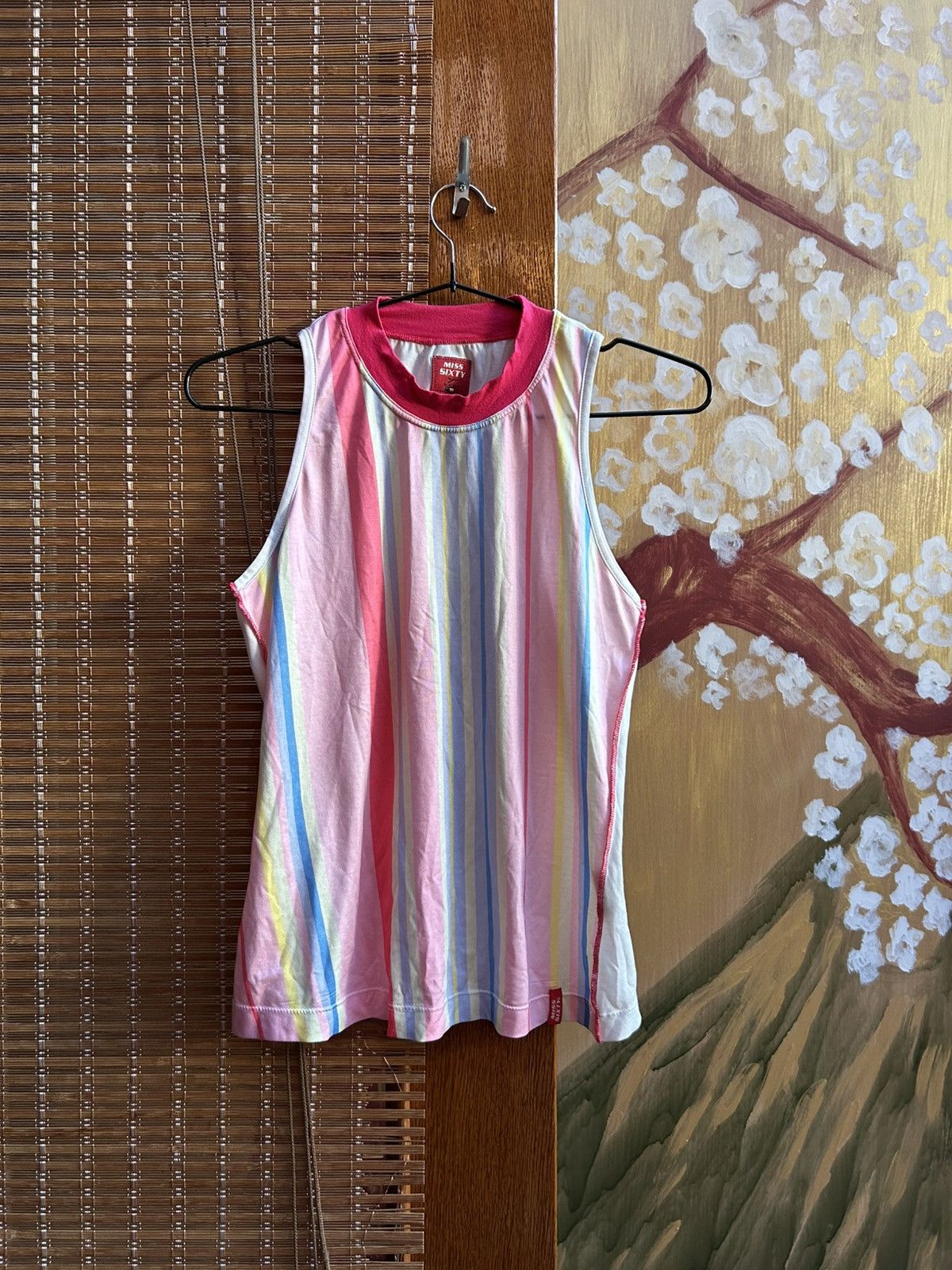 Miss Sixty Y2K Miss Sixty Y2K Striped Sleeveless Tank Top Womens Small Size S / US 4 / IT 40 - 1 Thumbnail