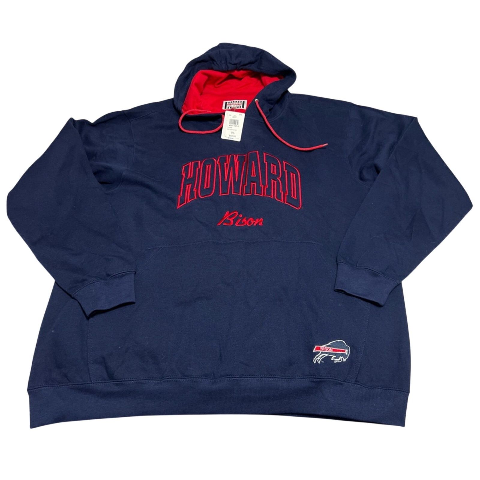 Foot Locker Vintage Foot Locker Embroidered Howard Bison Pullover Hoodie Size US XXL / EU 58 / 5 - 1 Thumbnail