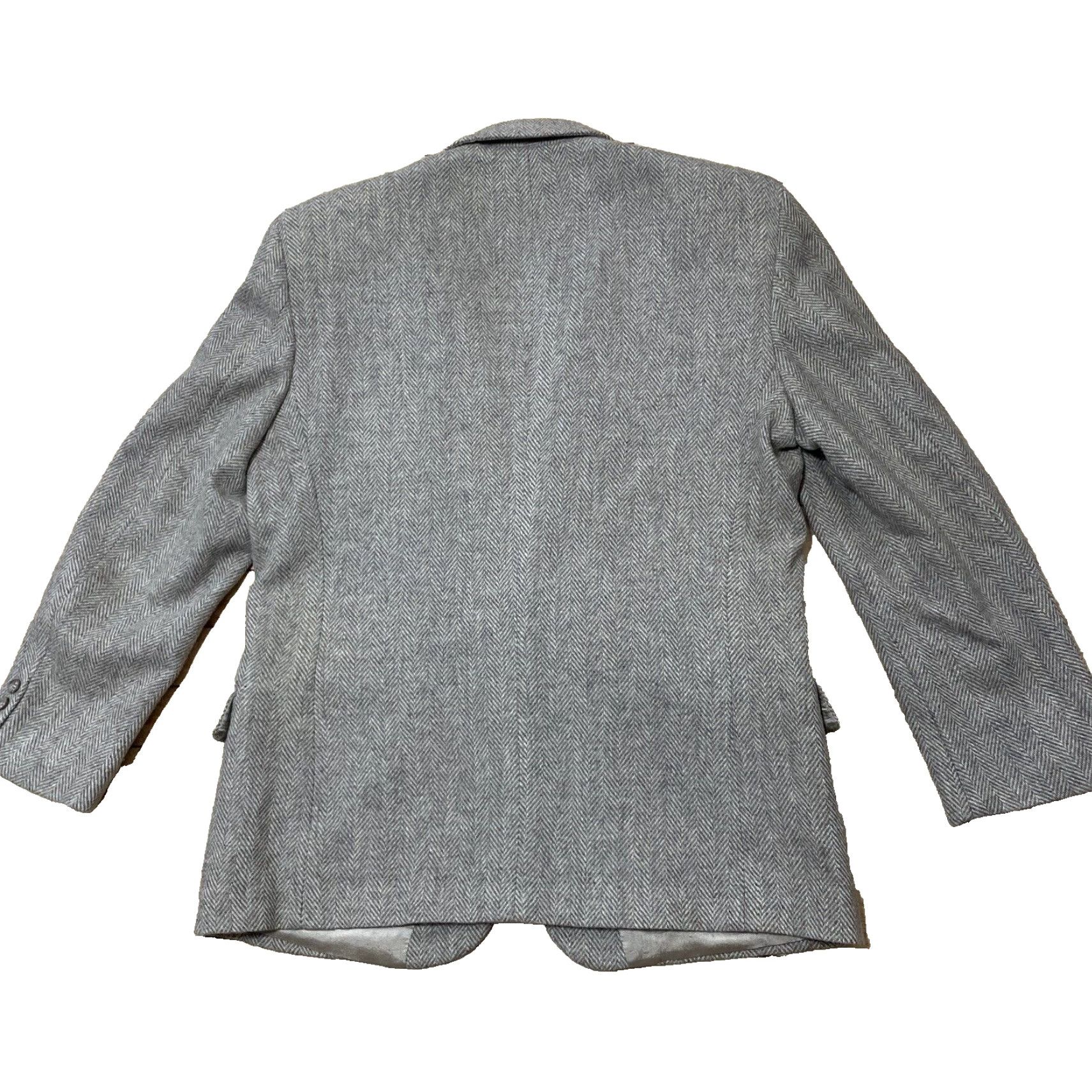 Vintage VINTAGE DELLAPENNA Pure New Wool Tweed Blazer Men 44 USA Brown Wool Tweed 2 Piece Blazer Jacket Mens Regular Fit Notch Lapel Size 44R - 2 Thumbnail