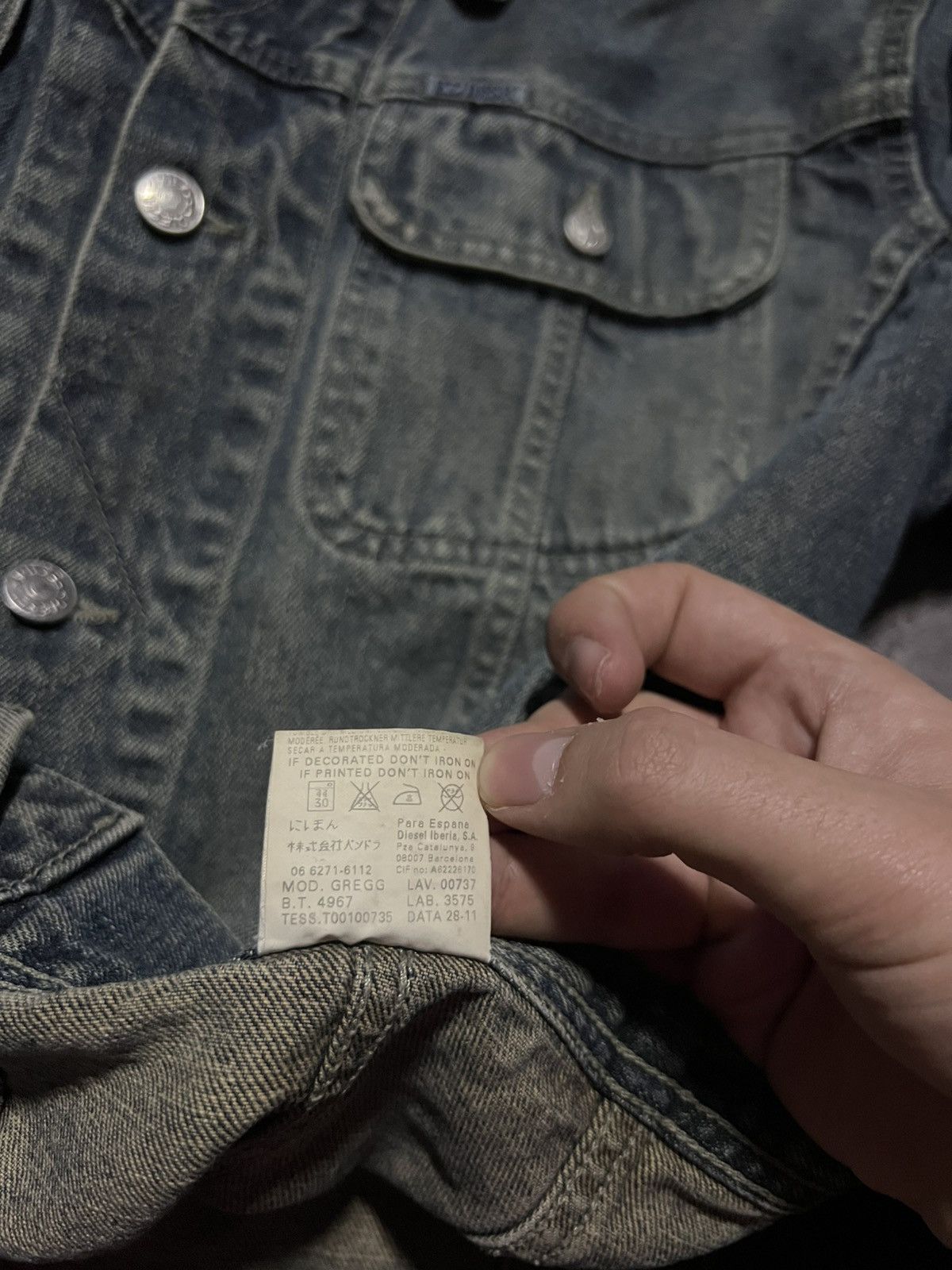 Diesel Vintage Diesel Denim Jacket Faded Y2K Archive Streetwear Size US L / EU 52-54 / 3 - 11 Thumbnail