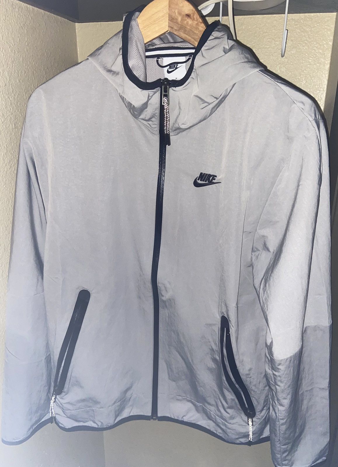 Tech Woven Full-Zip Lined Hooded Jacket