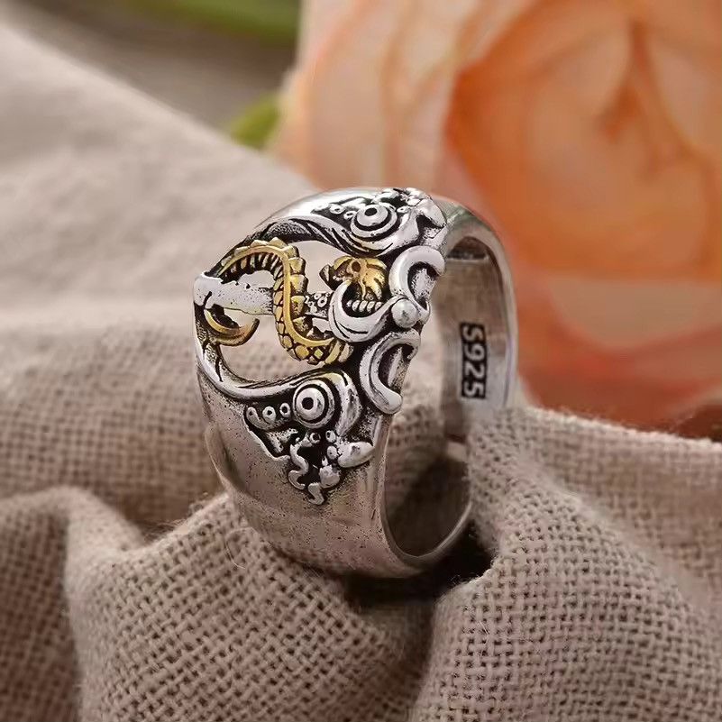 Jewelry × Vintage Vintage LOL Bill Givott Game Design Thai Silver Ring Size ONE SIZE - 2 Thumbnail