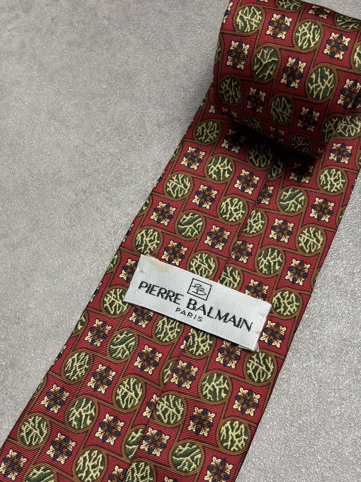 Pierre Balmain Pierre Balmain Mens Classic Tie Red Silk Oldmoney Size ONE SIZE - 2 Thumbnail