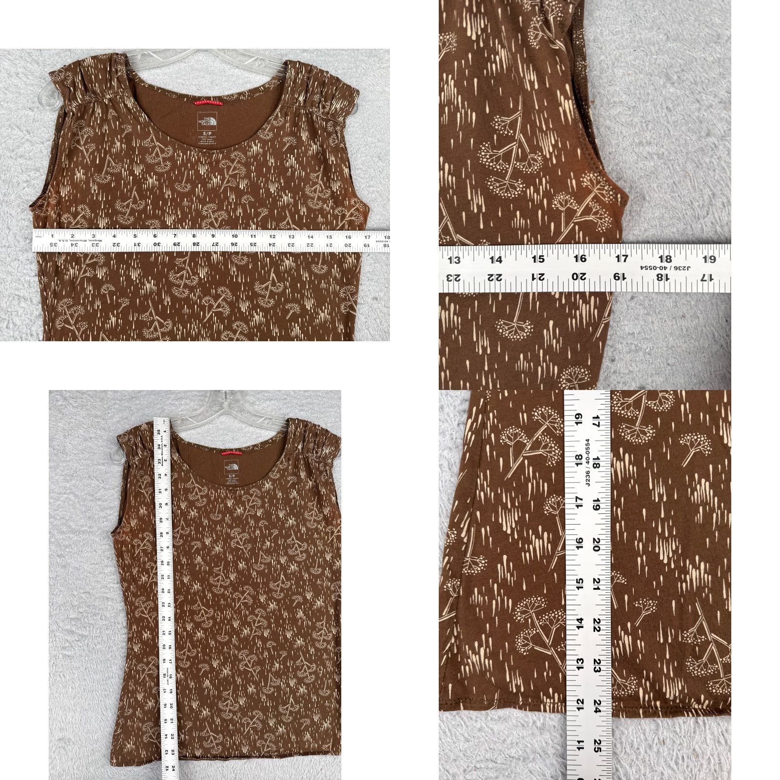 The North Face The North Face Shirt Women Small Brown Tank Sleeveless Crew Cotton Floral READ Size S / US 4 / IT 40 - 8 Thumbnail
