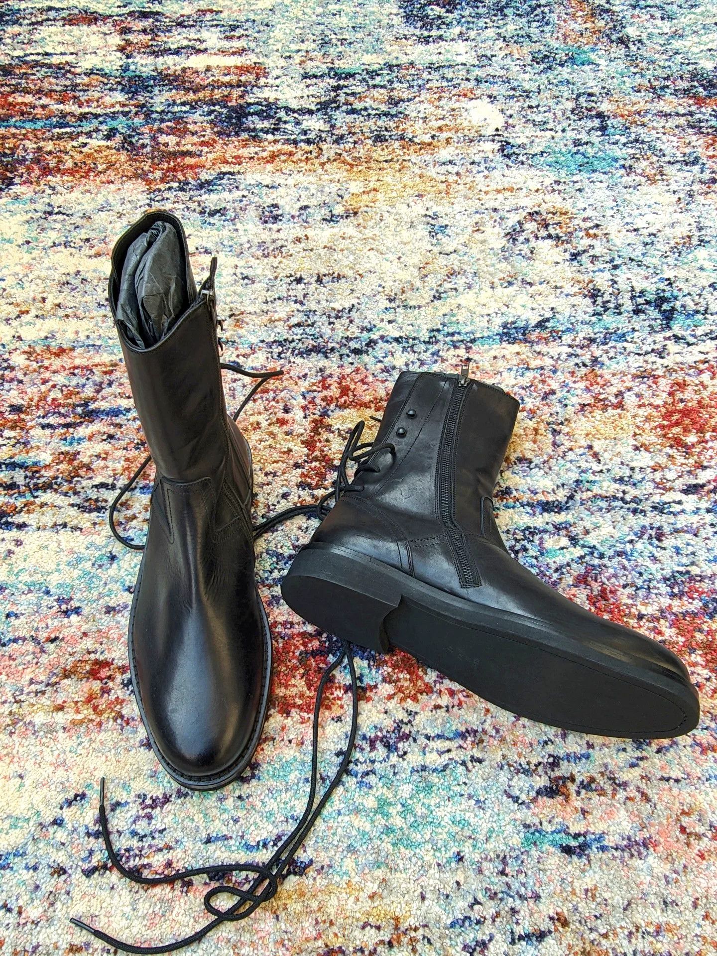 Ann Demeulemeester Ann Demeulemeester Men's Leather Boots Size US 10 / EU 43 - 1 Thumbnail