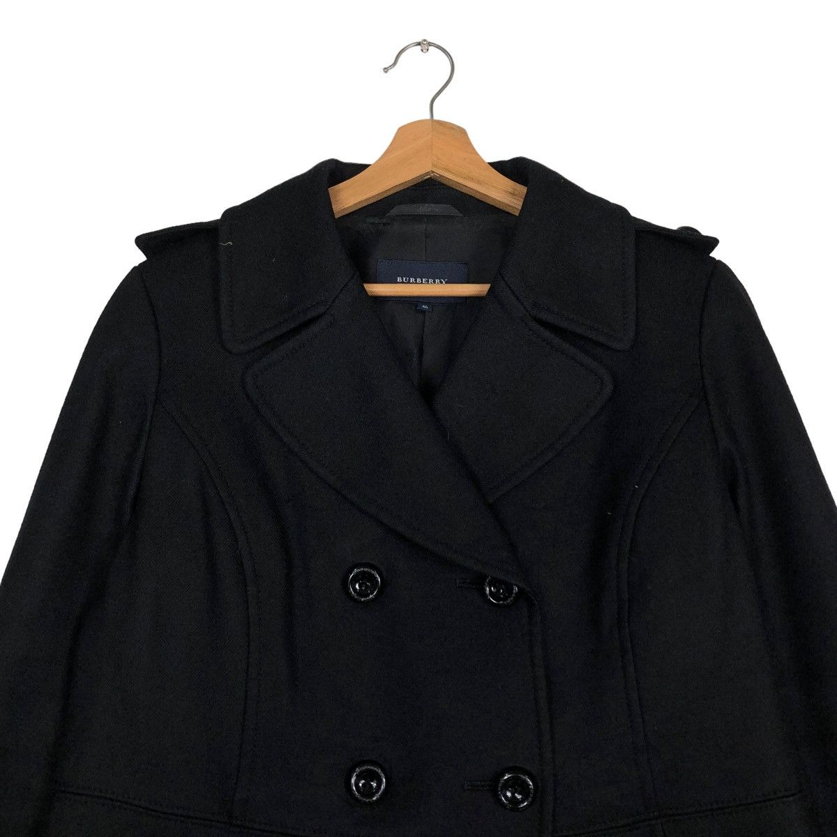 Burberry 🔥VINTAGE CROPPED BIKER JACKET BURBERRY LNDON DOUBLE BREAST Size M / US 6-8 / IT 42-44 - 3 Thumbnail