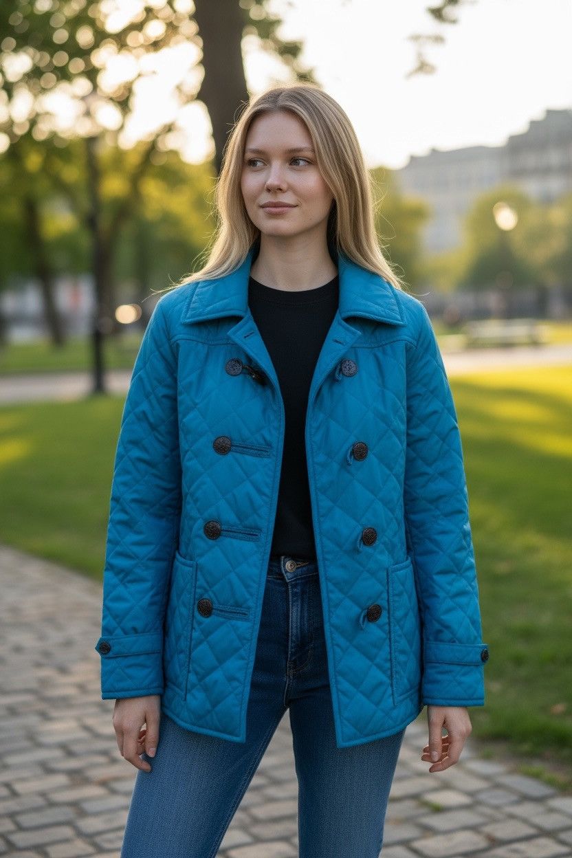Other Vintage D’allairas Women’s Anorak Puffer Jacket. Blue Sz 14 Size L / US 10 / IT 46 - 2 Thumbnail