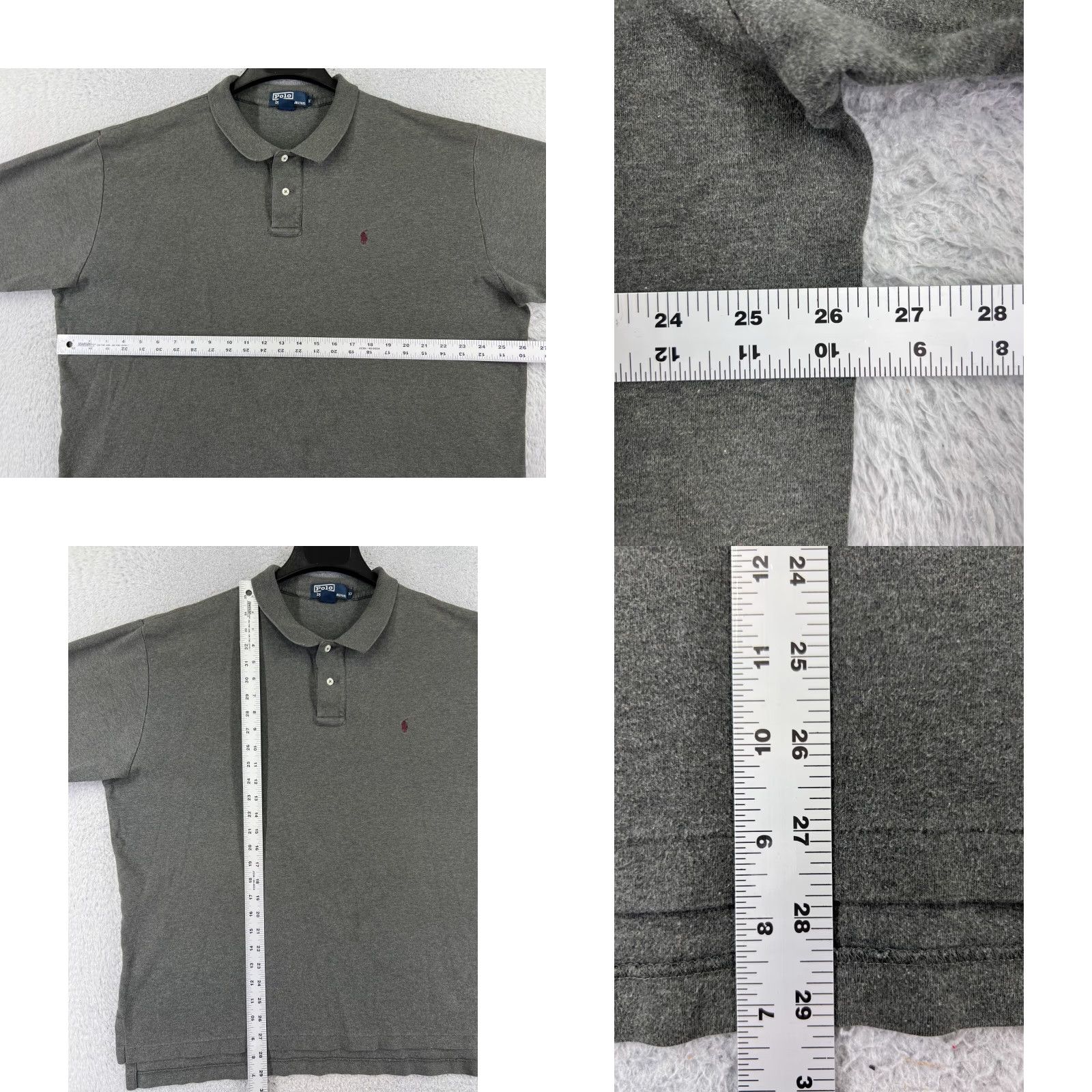 Ralph Lauren VINTAGE Ralph Lauren Polo Shirt Men 2XL Gray 100% Cotton Knit Polo Shirt Size US XXL / EU 58 / 5 - 8 Thumbnail