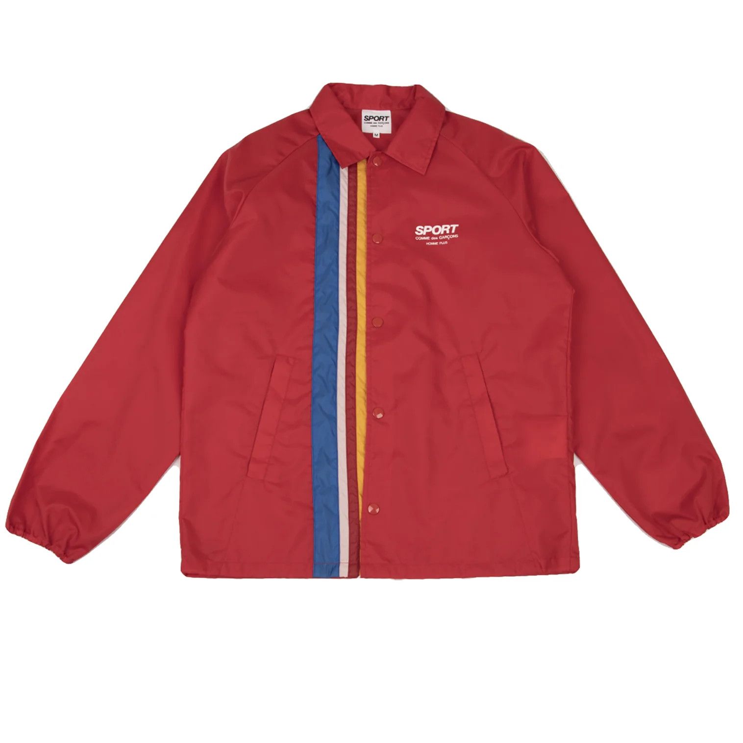 Comme des Garcons Homme Plus Color-blocked Raglan Coach Jacket in Red, Blue, Yellow Size US M / EU 48-50 / 2 - 1 Preview