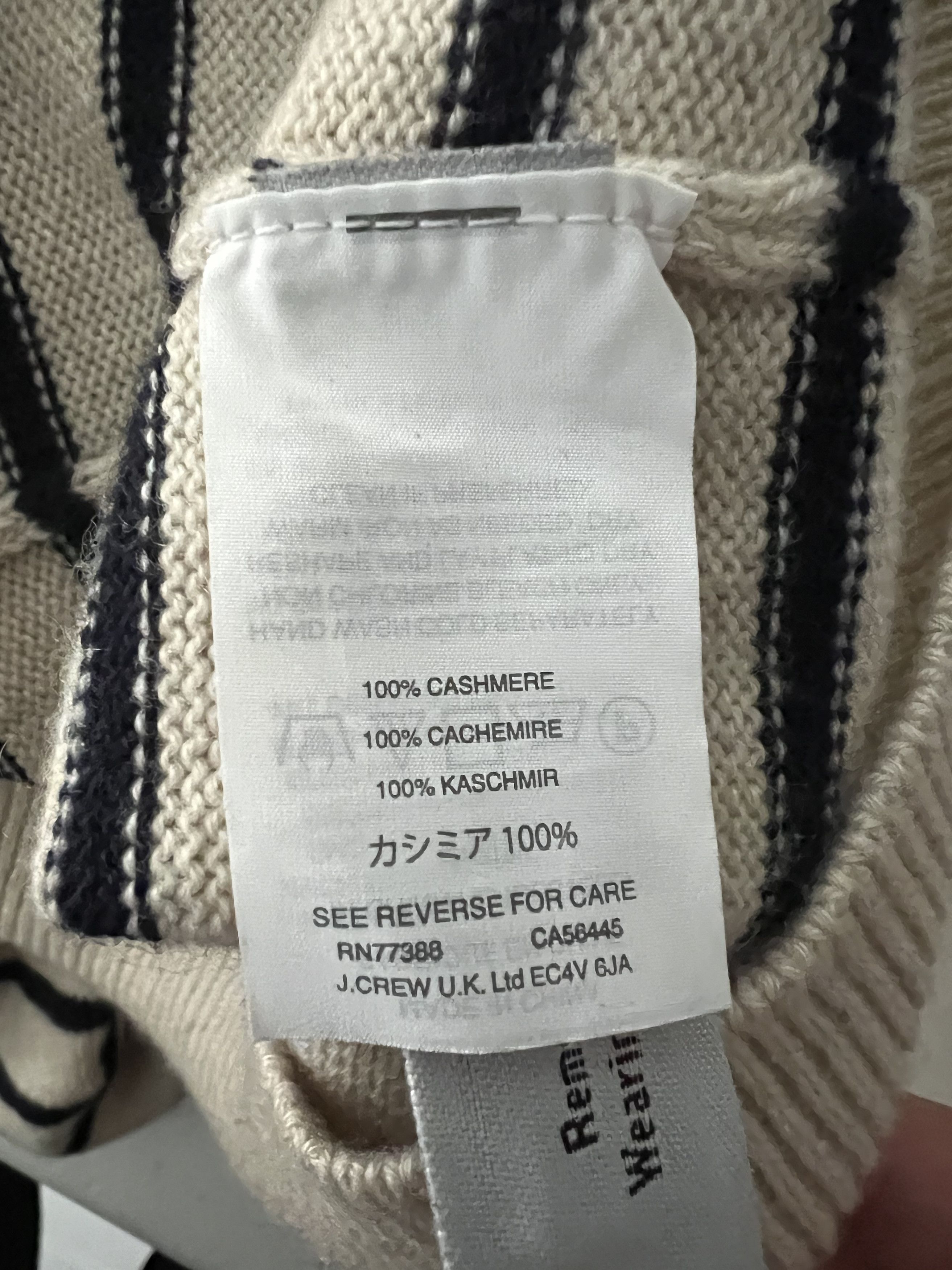 J.Crew Striped Cashmere Sweater Size US M / EU 48-50 / 2 - 4 Thumbnail