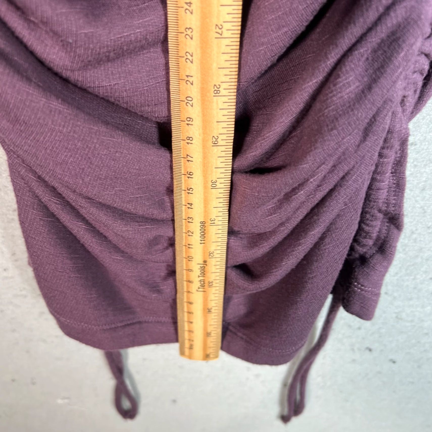 Vintage VINTAGE Daily Practice Purple Ruched Long Sleeve Cotton Bodycon Tunic Dress Womens XXS Spring Summer Size XXS / US 00 / IT 34 - 6 Thumbnail