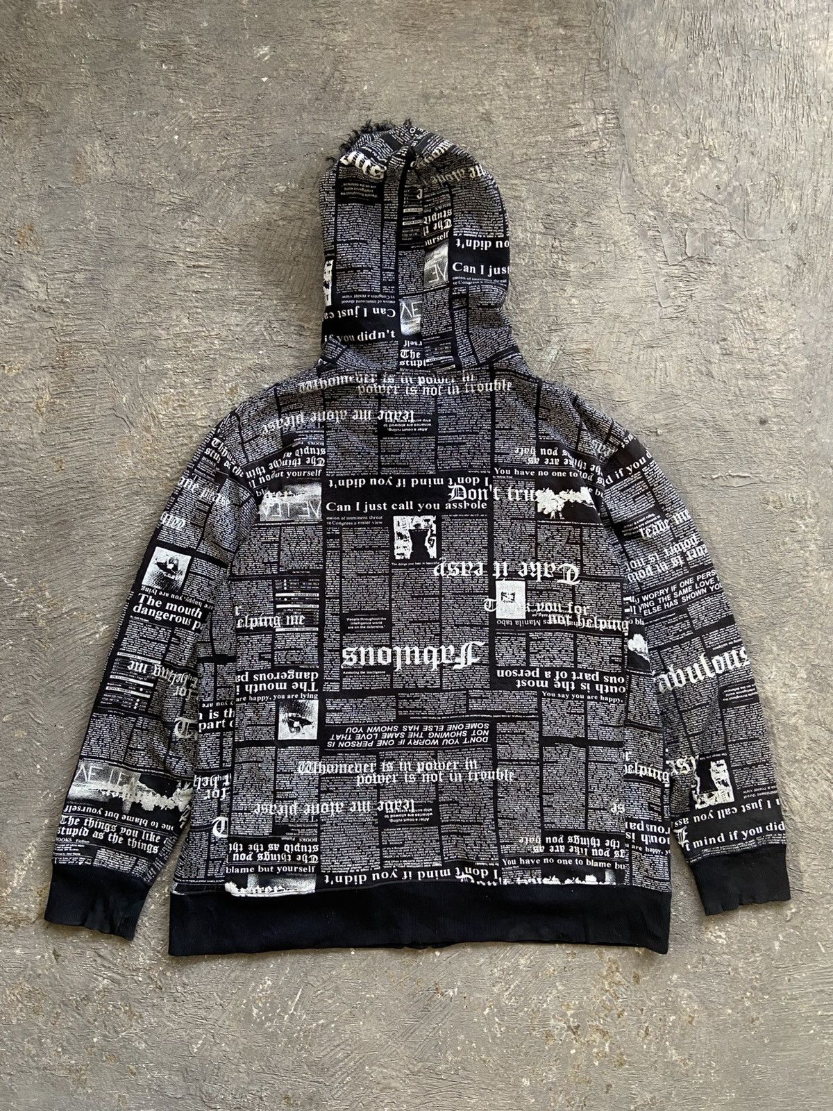 20471120 2000s Splendid Satisfaction - Poem FullPrinted Zip Hoodie Size US XL / EU 56 / 4 - 1 Thumbnail