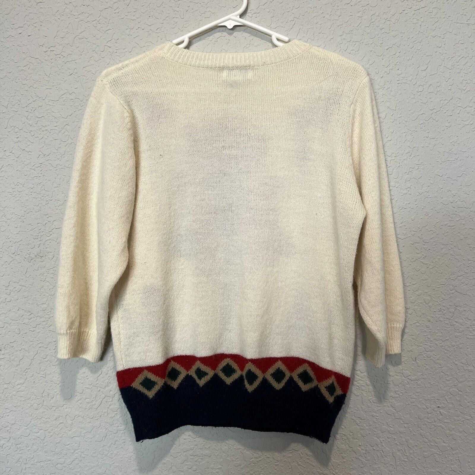 Designer Vintage 80s Koret Knit Women’s Sweater Size Large Size L / US 10 / IT 46 - 2 Thumbnail