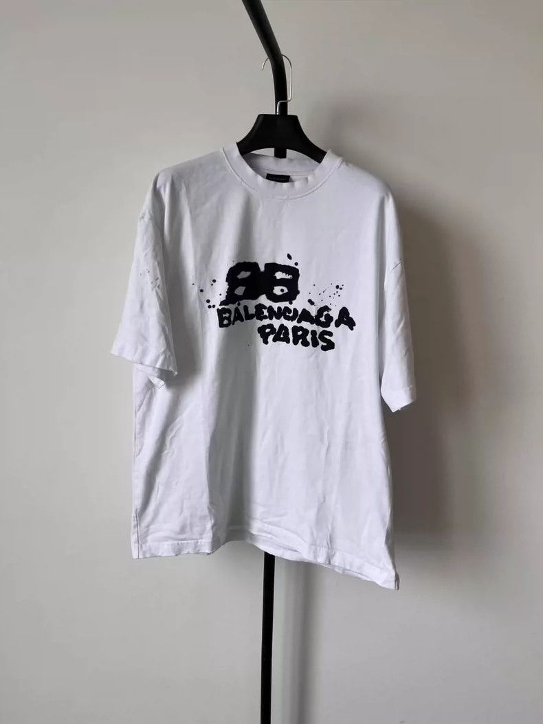 Balenciaga Balenciaga Letter print crew neck pullover short sleeve T- Size US M / EU 48-50 / 2 - 1 Thumbnail