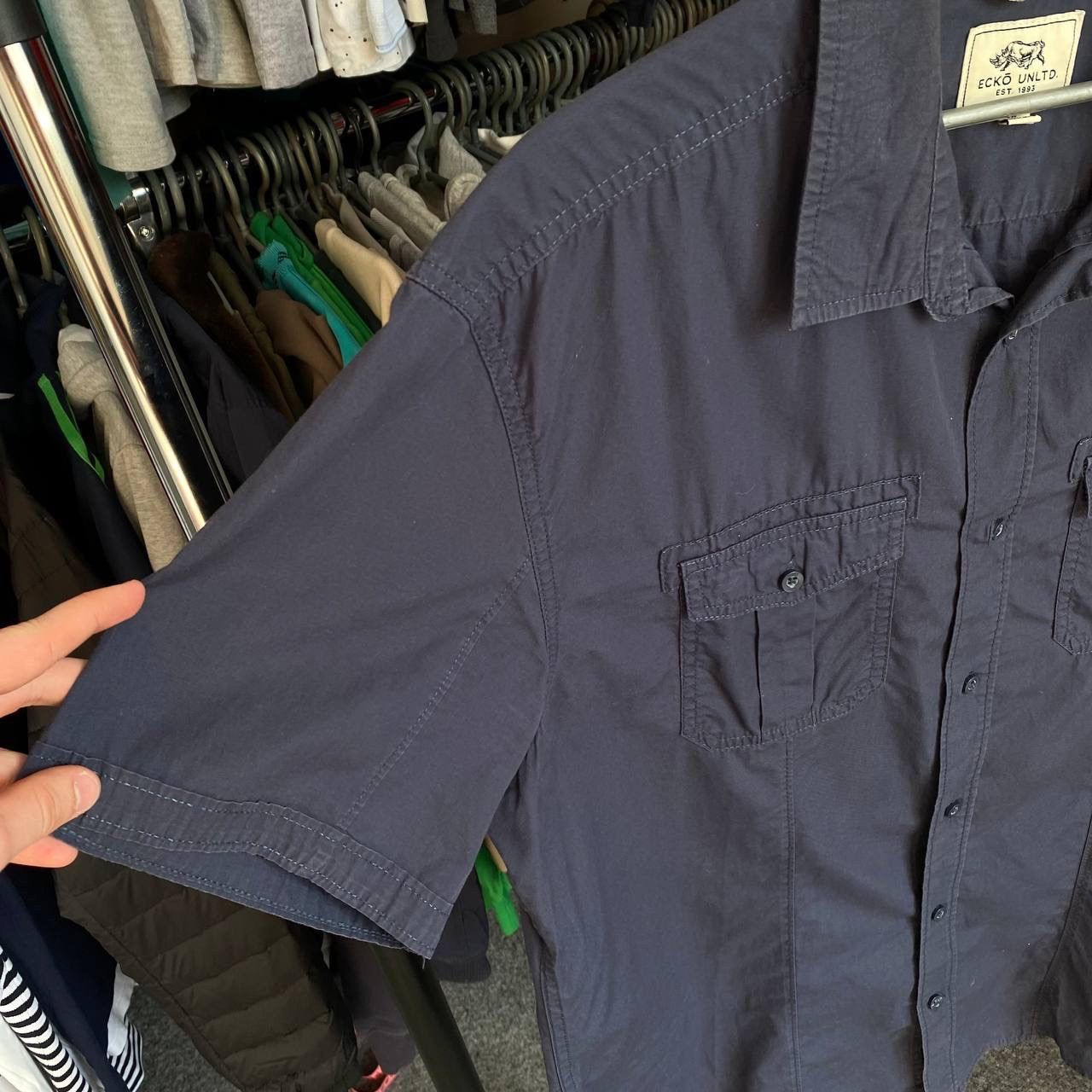 Ecko Unltd. × Japanese Brand Vintage Ecko Unlimited Small logo Japanese skate shirt Size US XL / EU 56 / 4 - 4 Thumbnail