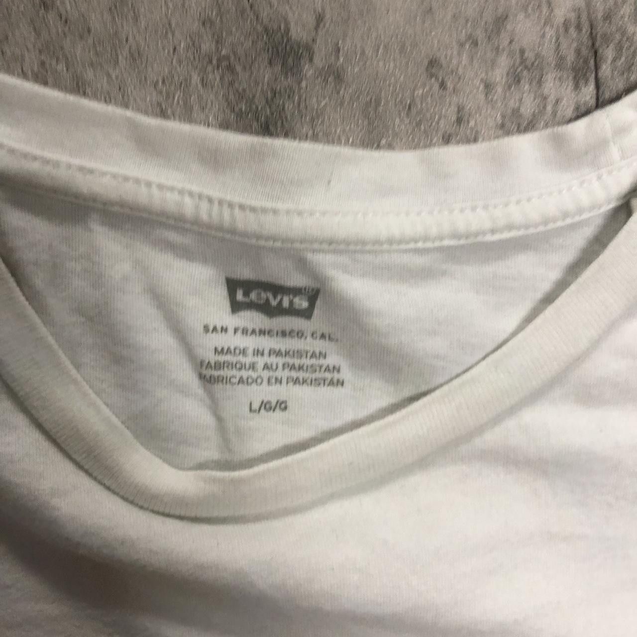 Levi's Levi's white cotton T-shirt ♻️Eco friendly Size US L / EU 52-54 / 3 - 3 Thumbnail