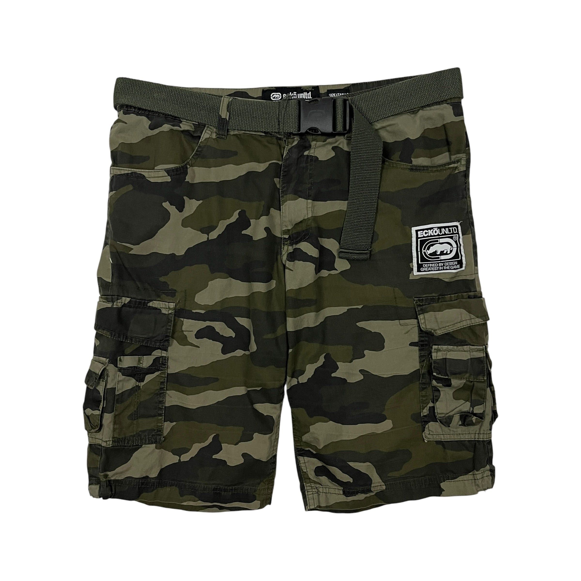 Ecko Unltd. Ecko Unltd. Camo Belted Utility Shorts - Size 30" Size US 30 / EU 46 - 1 Thumbnail