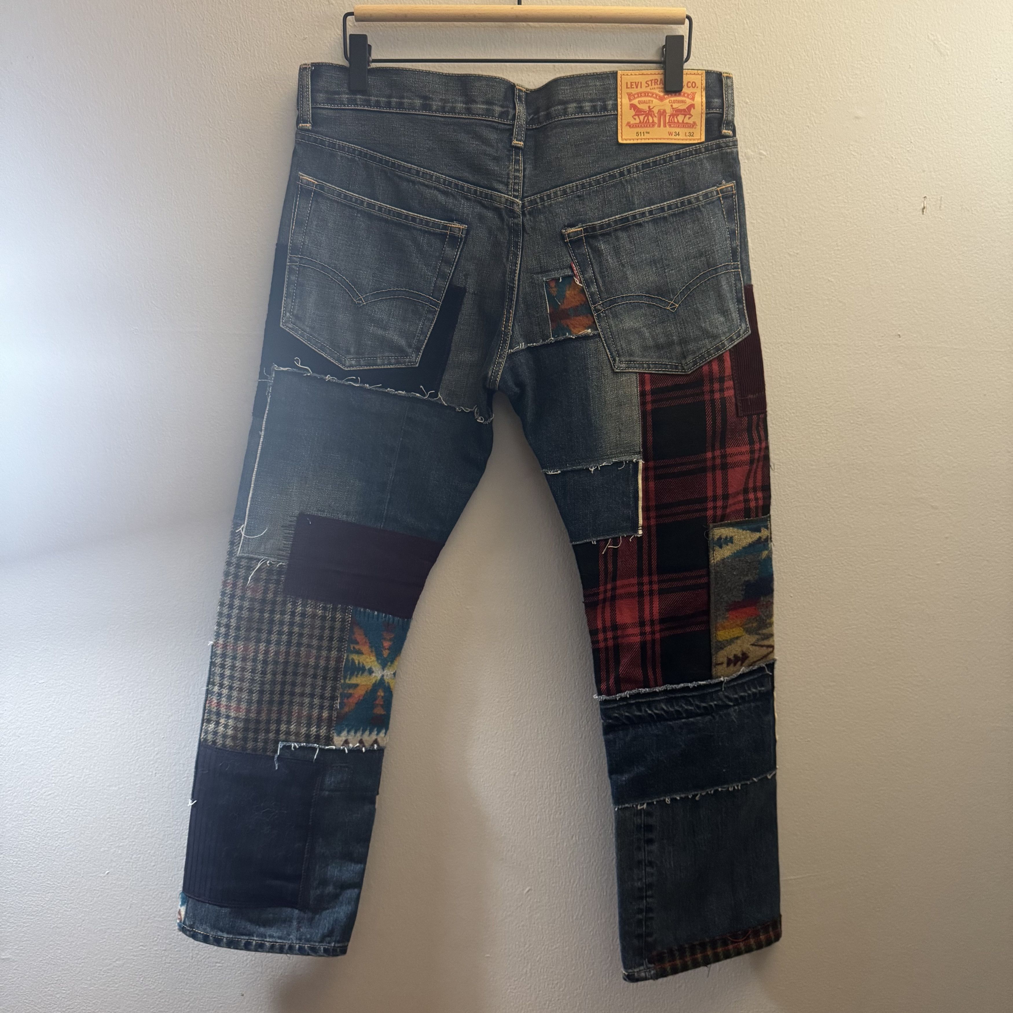 Junya Watanabe × Levi's × Pendleton Junya Watanabe Comme CDG Levi’s Pendleton Patchwork Denim Size US 34 / EU 50 - 5 Thumbnail