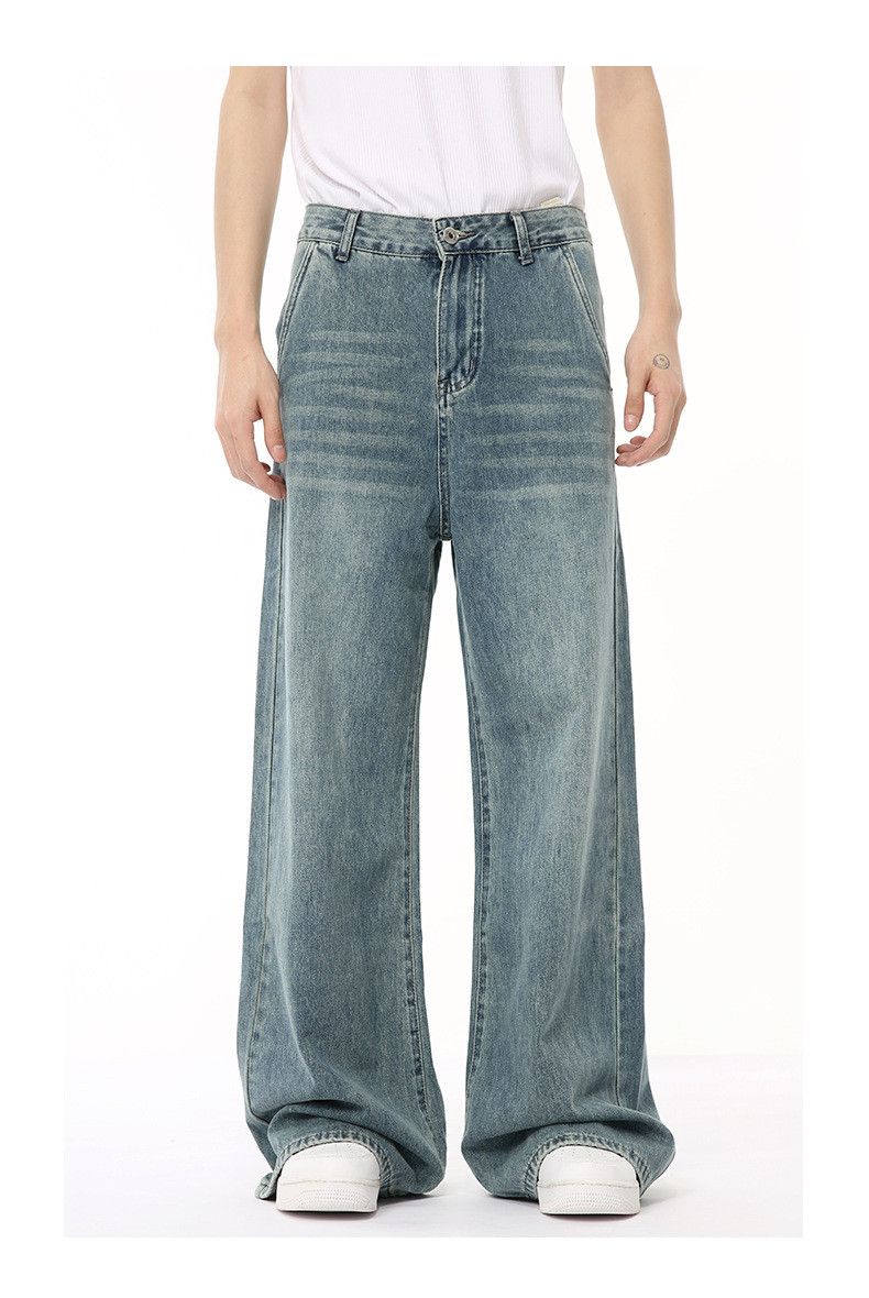 Japanese Brand × Jean Light blue wide-leg loose washed jeans Size US 32 / EU 48 - 3 Thumbnail