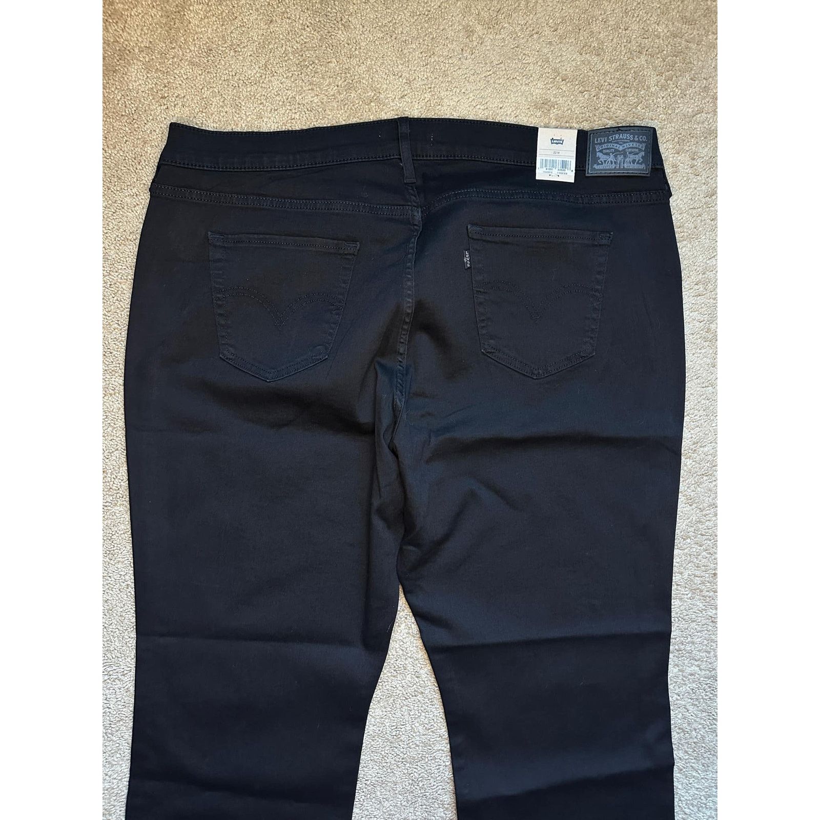 Levi's NWT Levi's Classic Straight Jeans Black Women's Size 22 Size 22" - 10 Thumbnail