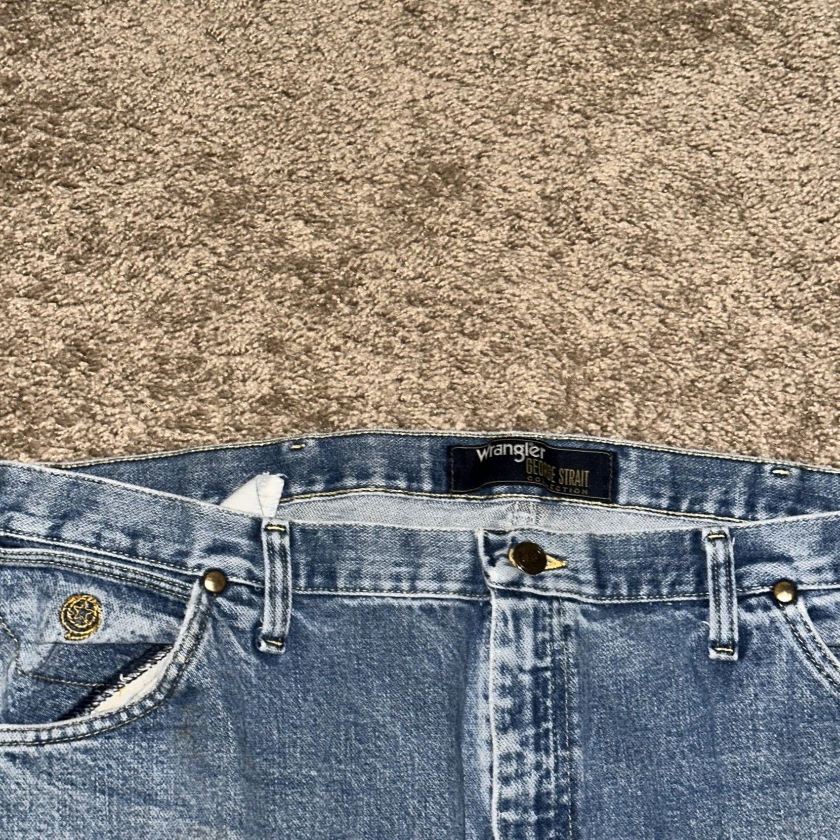 Wrangler Wrangler George Strait Collection Cowboy Jeans 40x32 Boot Cut Denim Blue Mens Size US 40 / EU 56 - 3 Thumbnail