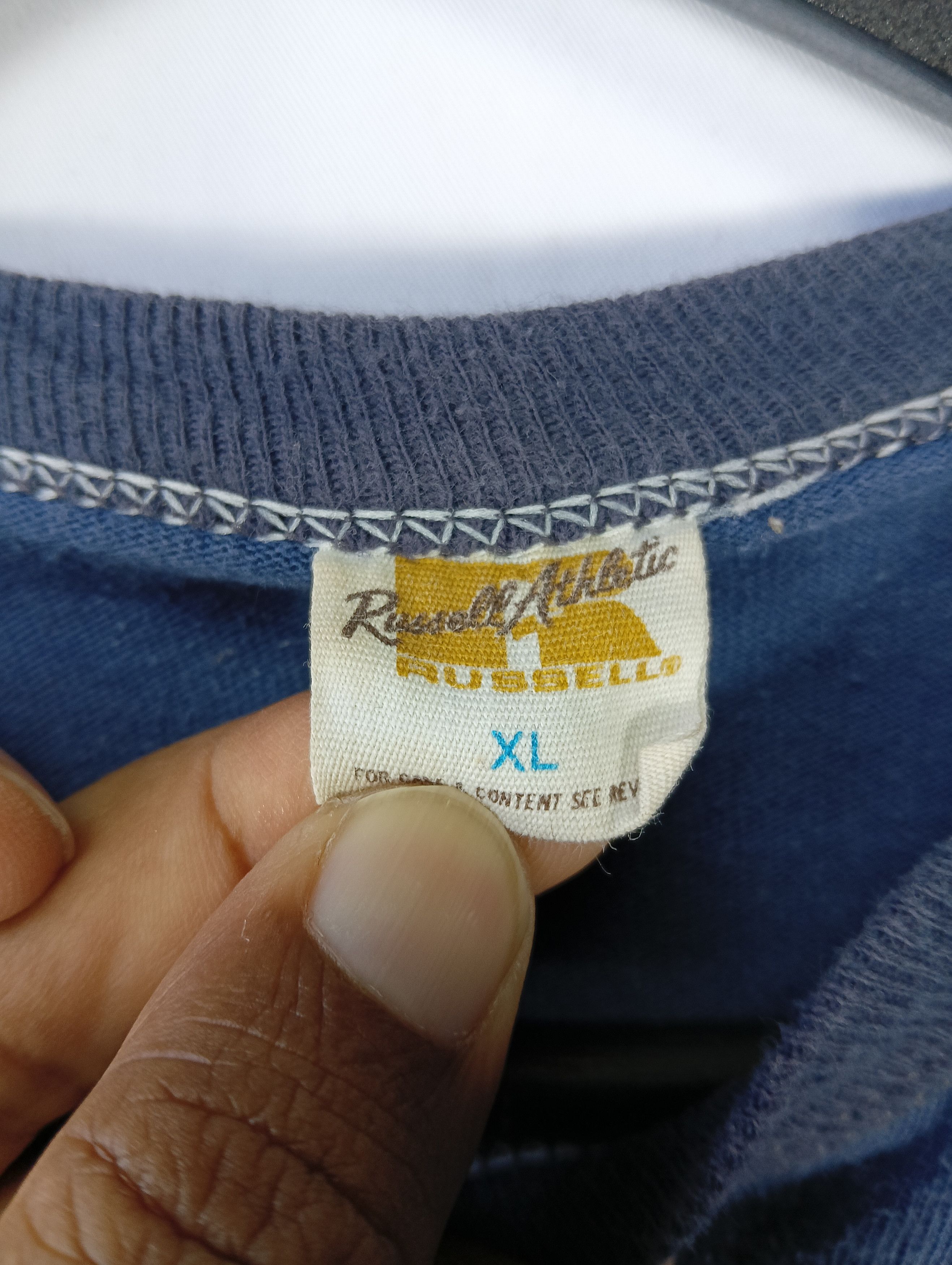 Russell Athletic × Vintage RINGER TEE HAPPILY MAUIED 70S Size US L / EU 52-54 / 3 - 5 Thumbnail