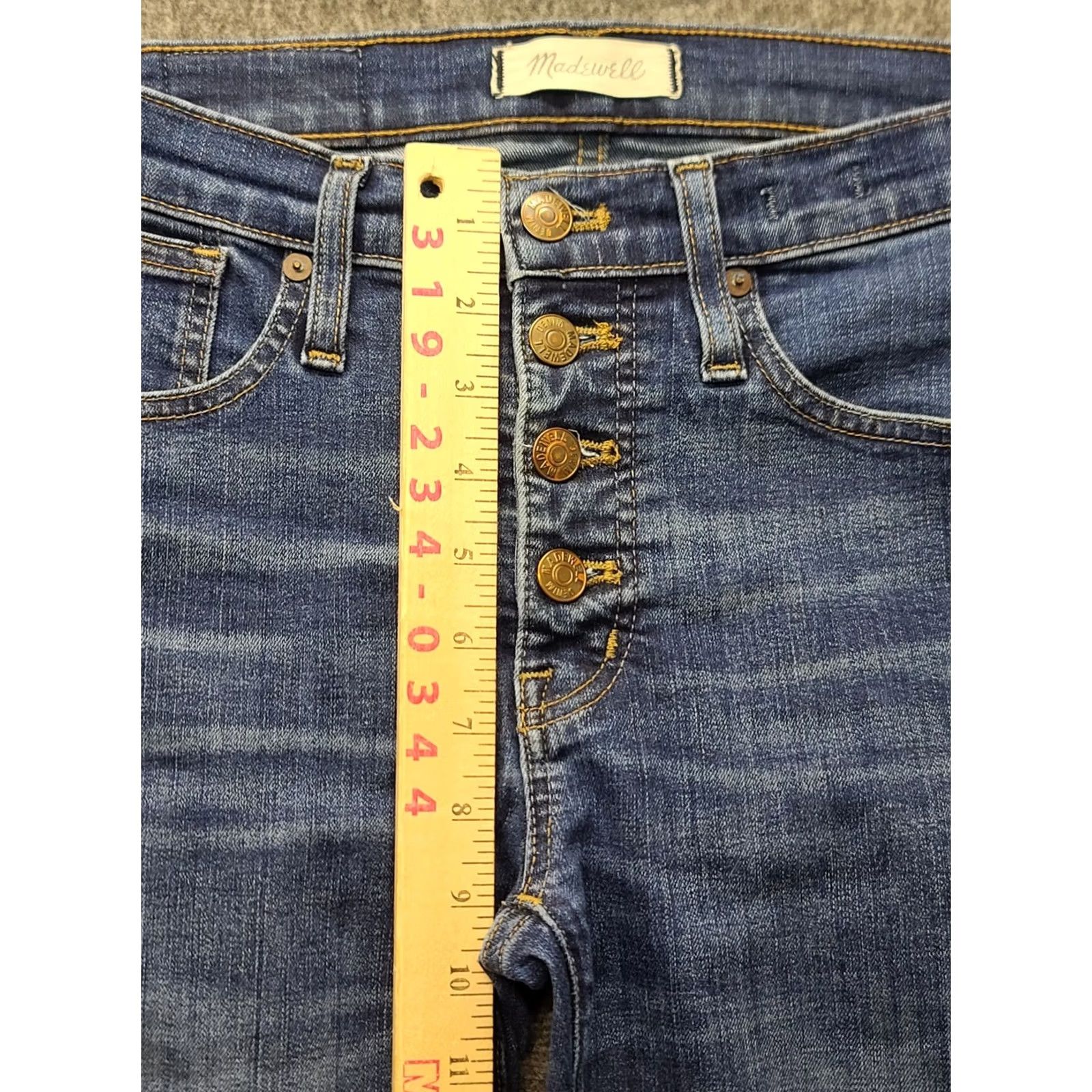 Madewell Madewell High Rise Skinny Jeans Womens 28x28 Medium Wash Button Fly Stretch Denim 5-Pocket City Bohemian Slim Modern Wear Mens Women Girls N/A Size 28" / US 6 / IT 42 - 5 Thumbnail