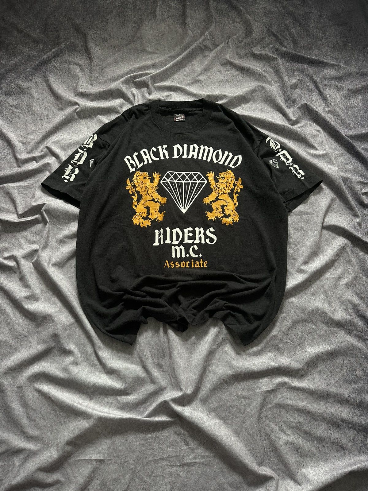 Fruit Of The Loom 90s Black Diamond Riders Johny Sombrero Vintage Black Tee Size US XL / EU 56 / 4 - 1 Thumbnail