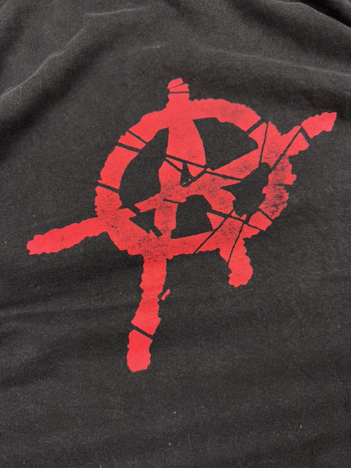 Band Tees × Vintage Vintage 90s Punks not dead anarchy symbol boxy cropped tee Size US L / EU 52-54 / 3 - 8 Thumbnail