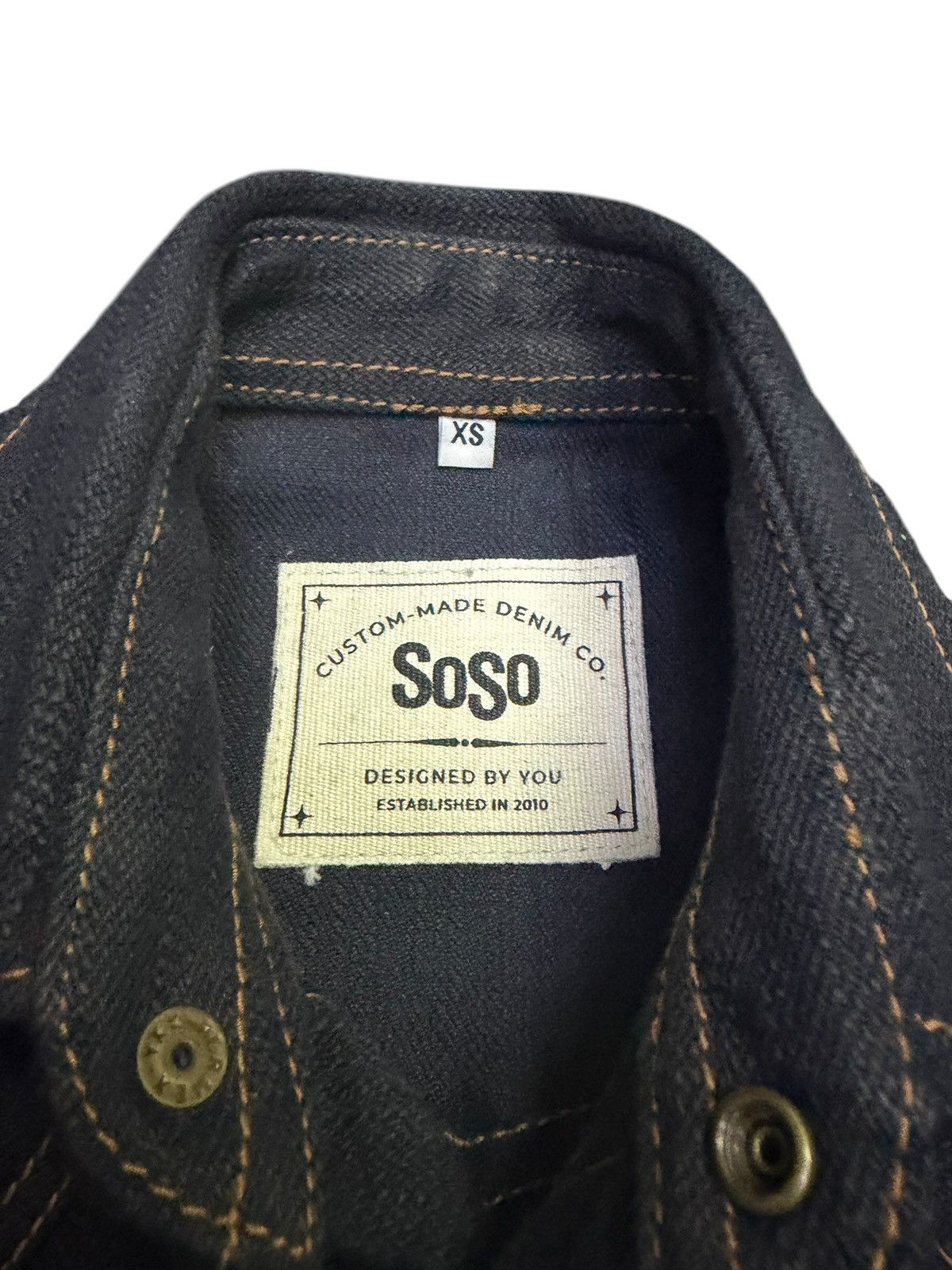 SoSo Soso 20oz Denim Western Shirt Size US XS / EU 42 / 0 - 4 Thumbnail