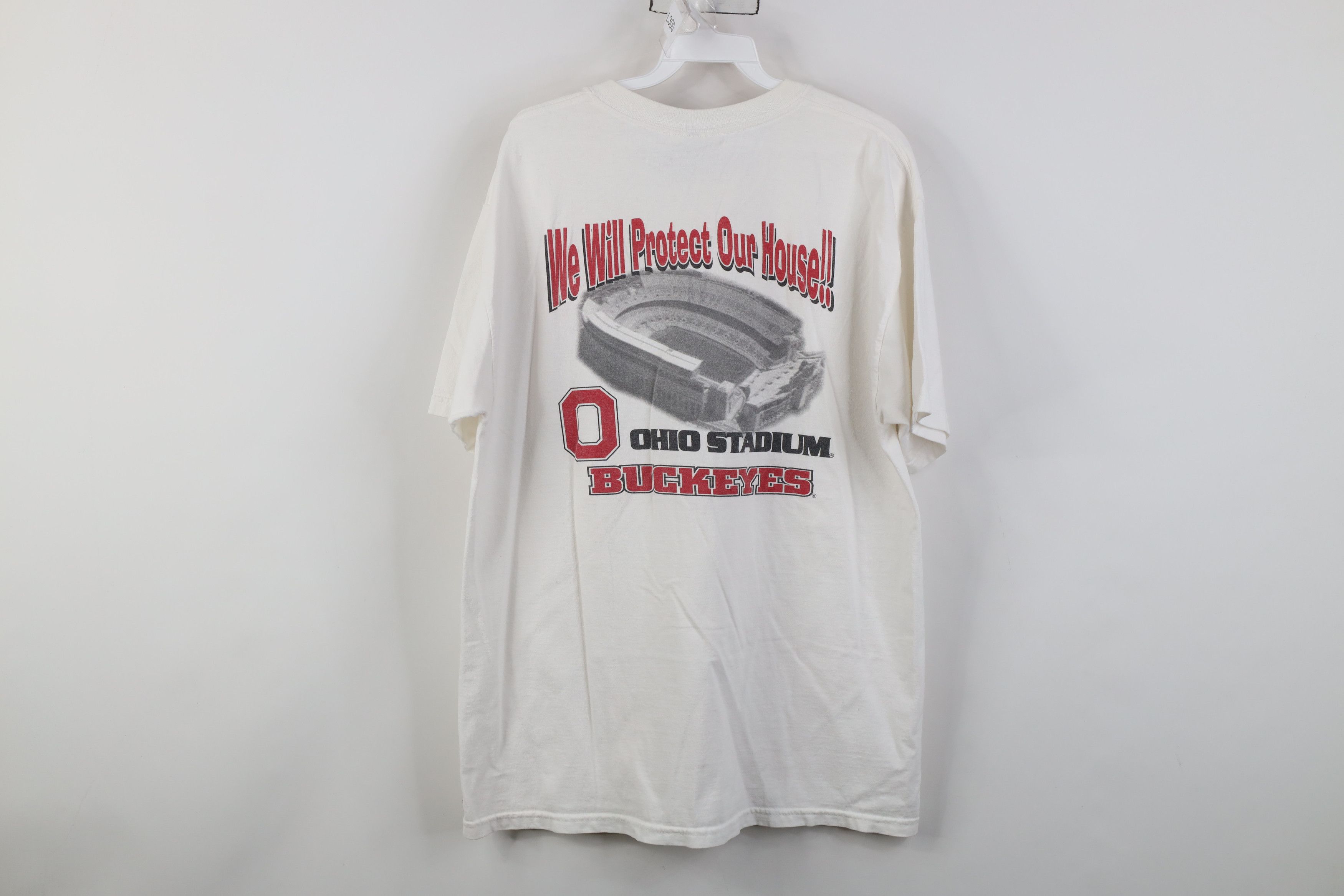 Vintage Vintage 90s Ohio State University Football Stadium T-Shirt Size US L / EU 52-54 / 3 - 12 Thumbnail